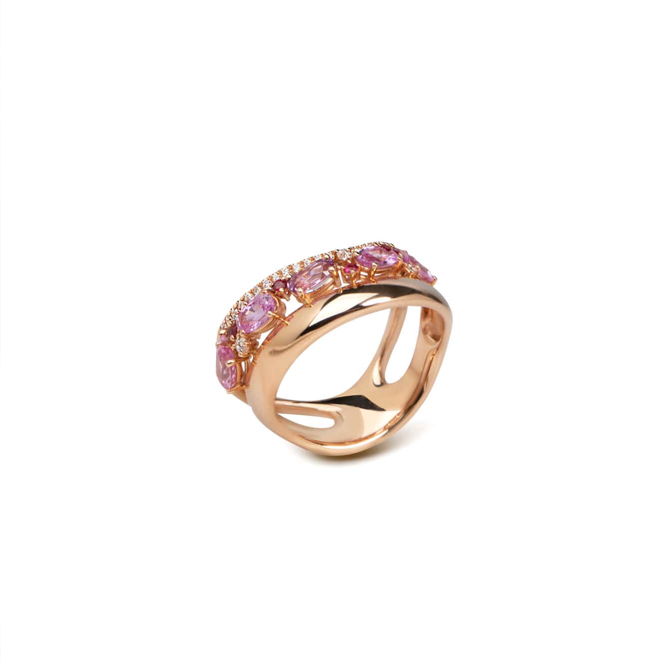 Wavy pink sapphire ring — Melina Fachidis