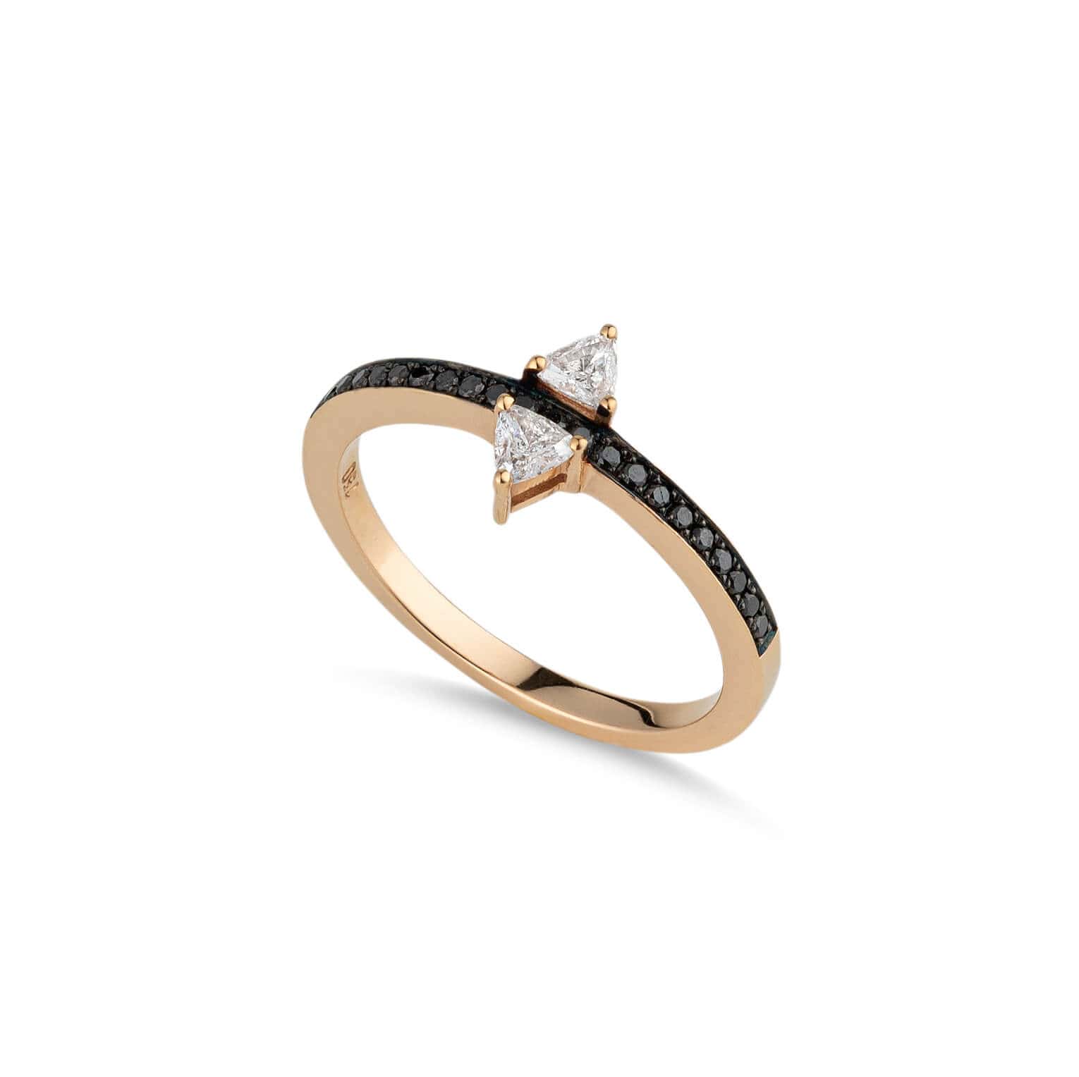 Black white dynamic diamond ring — Melina Fachidis
