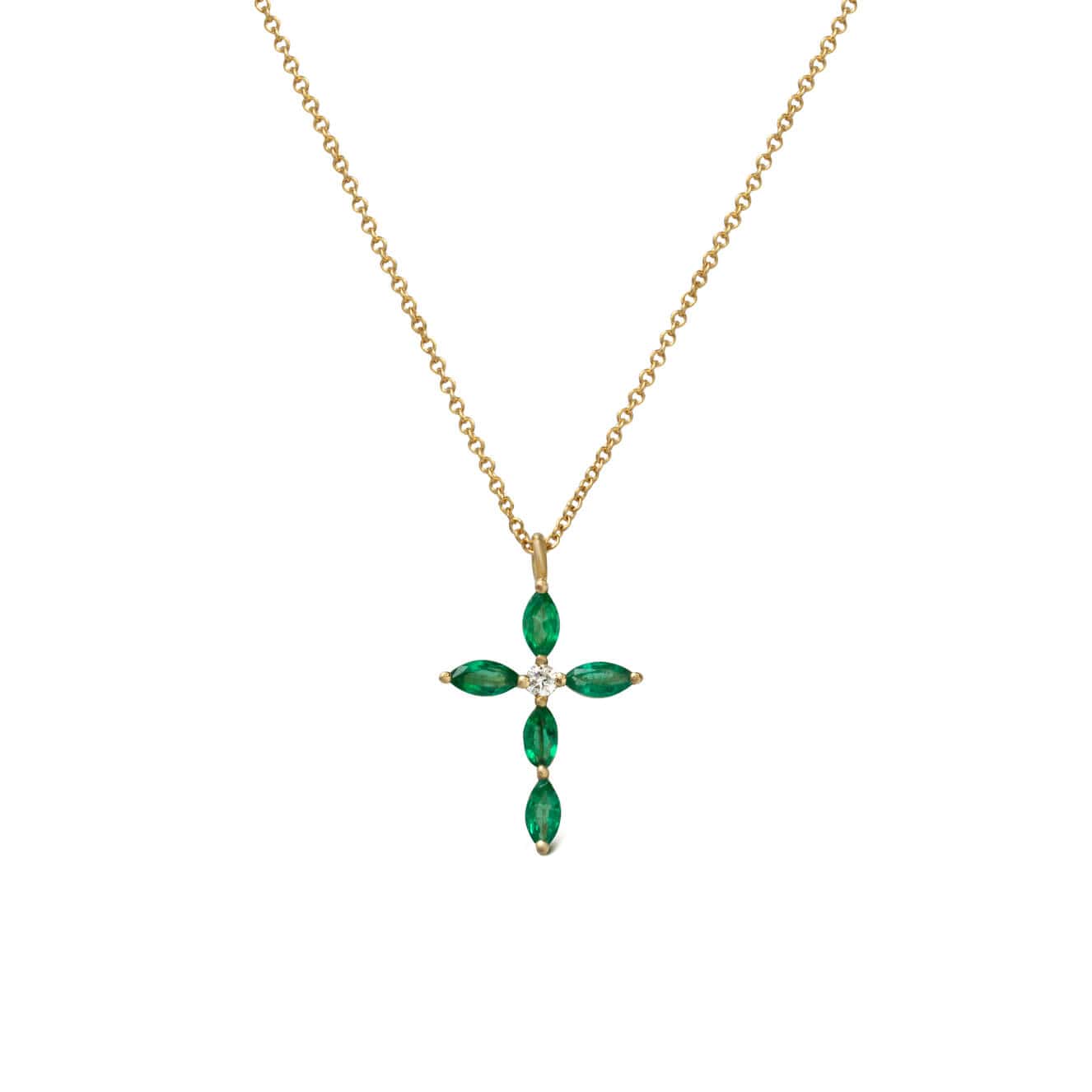 Fine emerald cross — Melina Fachidis