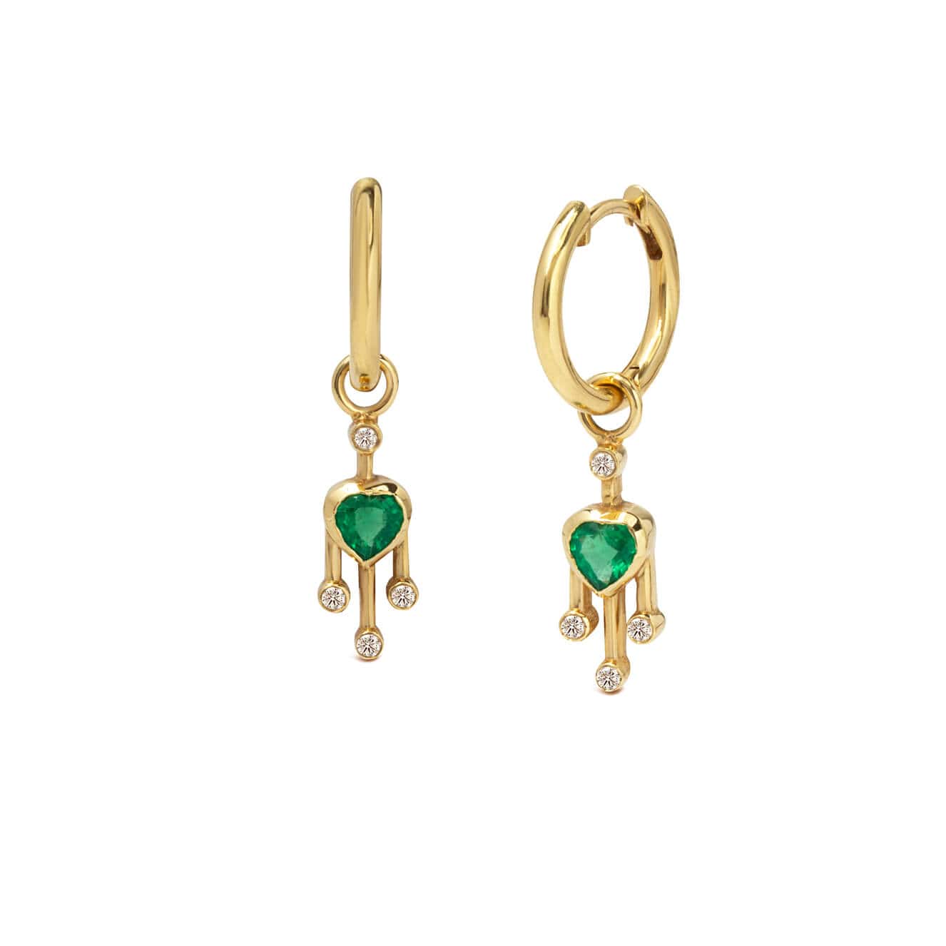 Heart drop earrings — Melina Fachidis