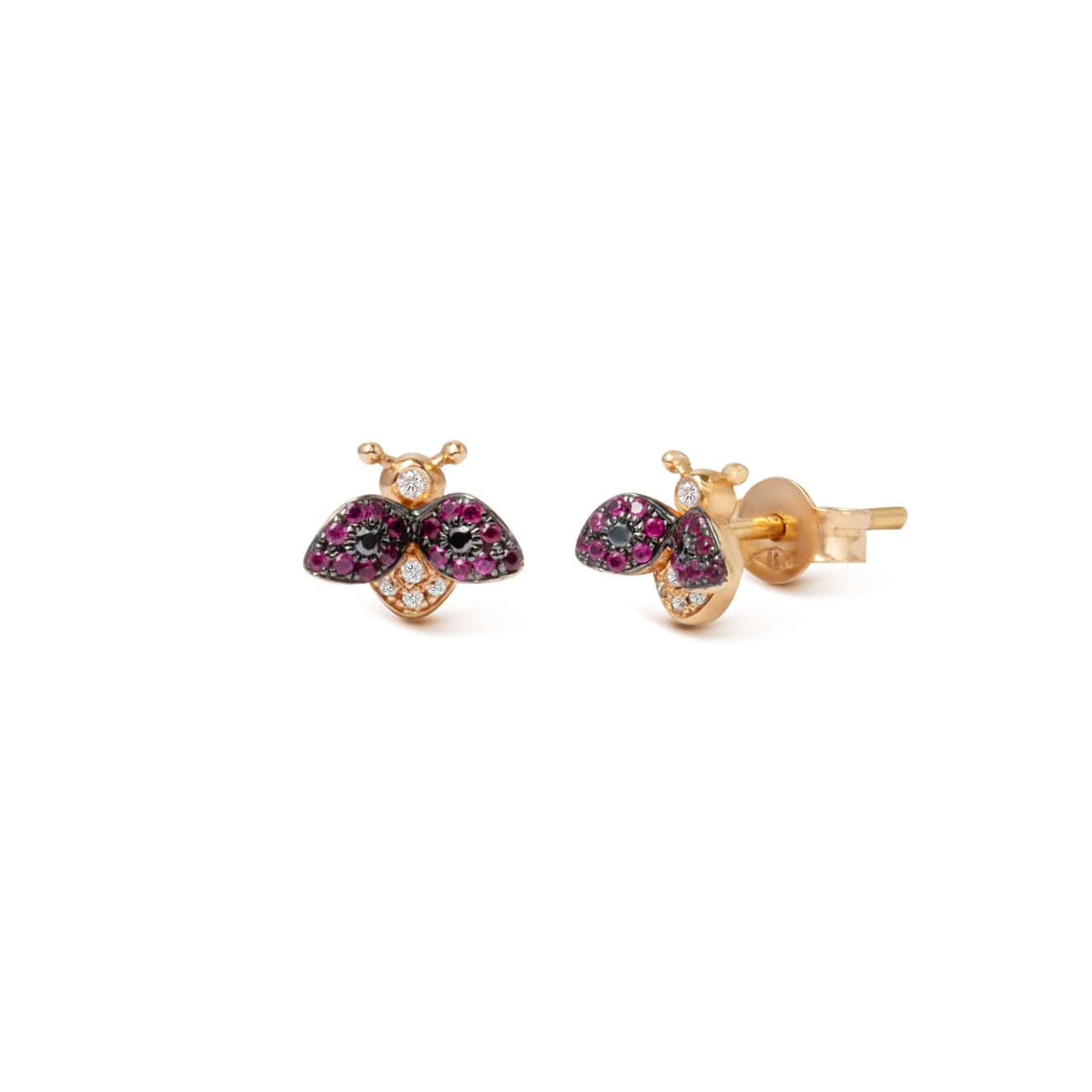 Ladybug stud earrings — Melina Fachidis