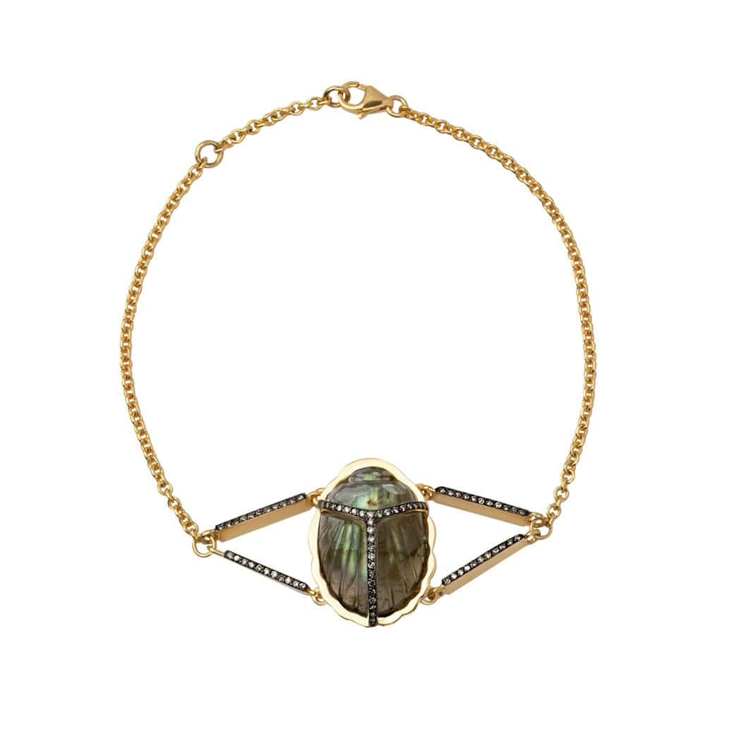Labradorite bracelet scarab — Melina Fachidis
