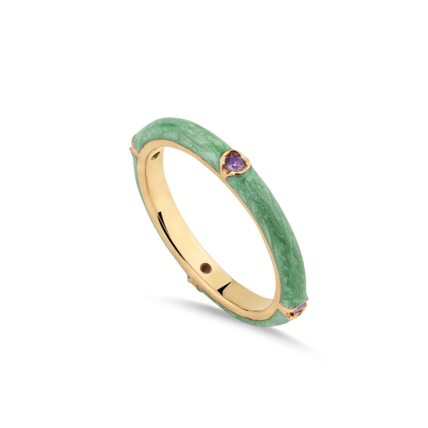 Mint green enameled band — Melina Fachidis