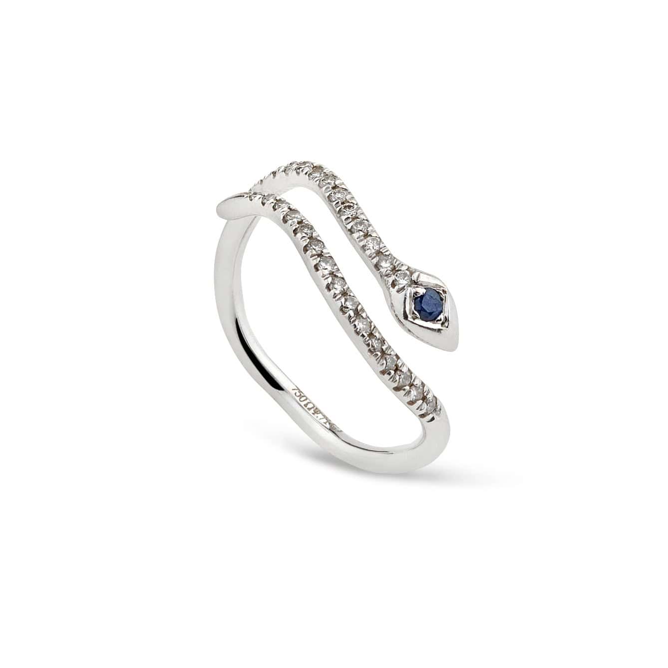 Midi diamond snake ring — Melina Fachidis