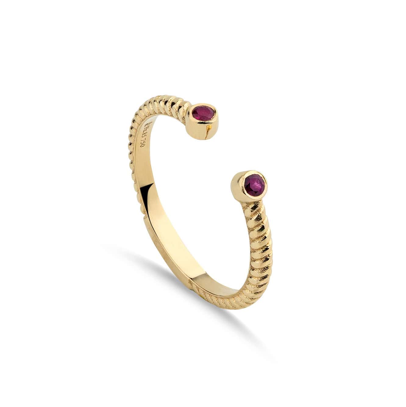 Open design ruby ring — Melina Fachidis
