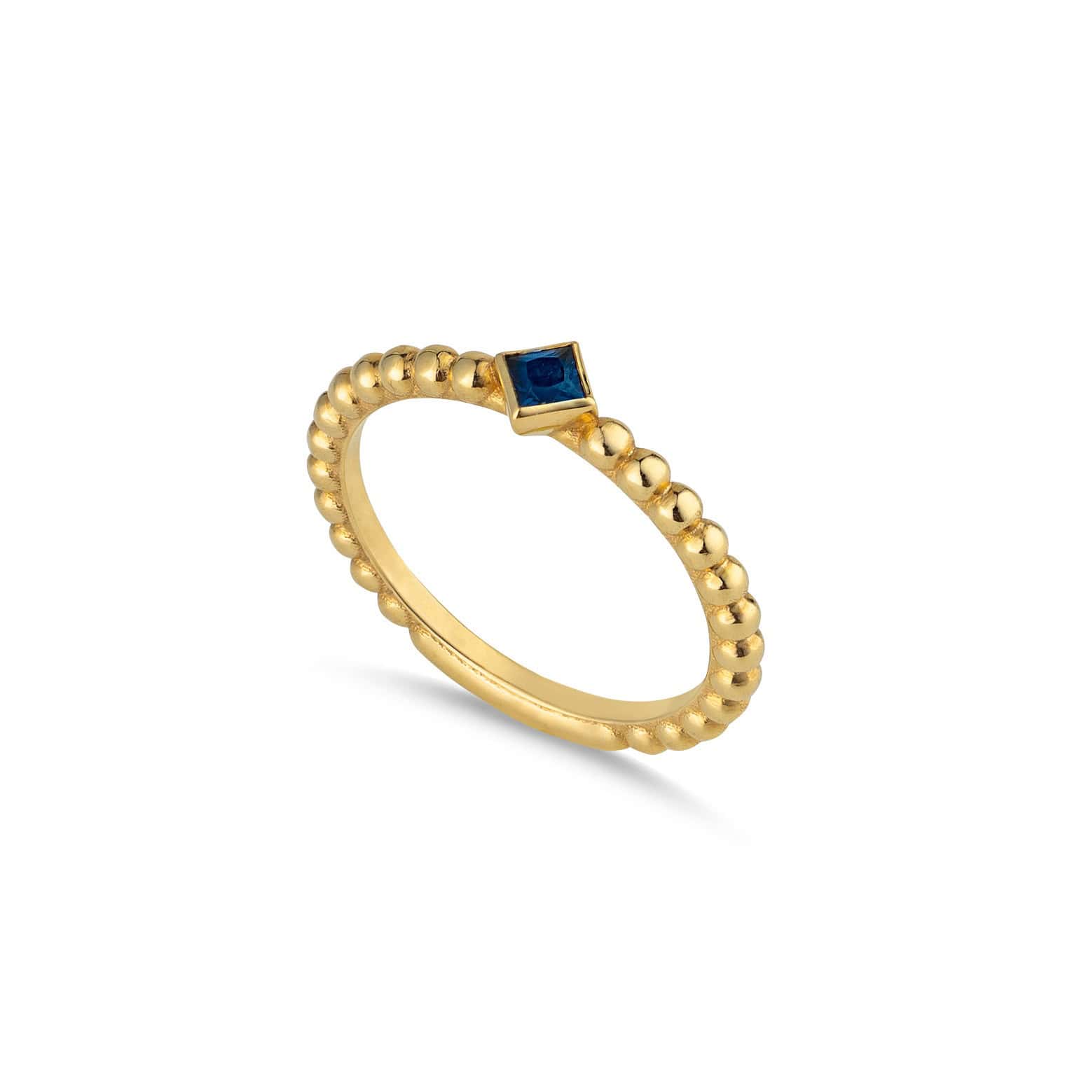 Blue sapphire square cut ring — Melina Fachidis