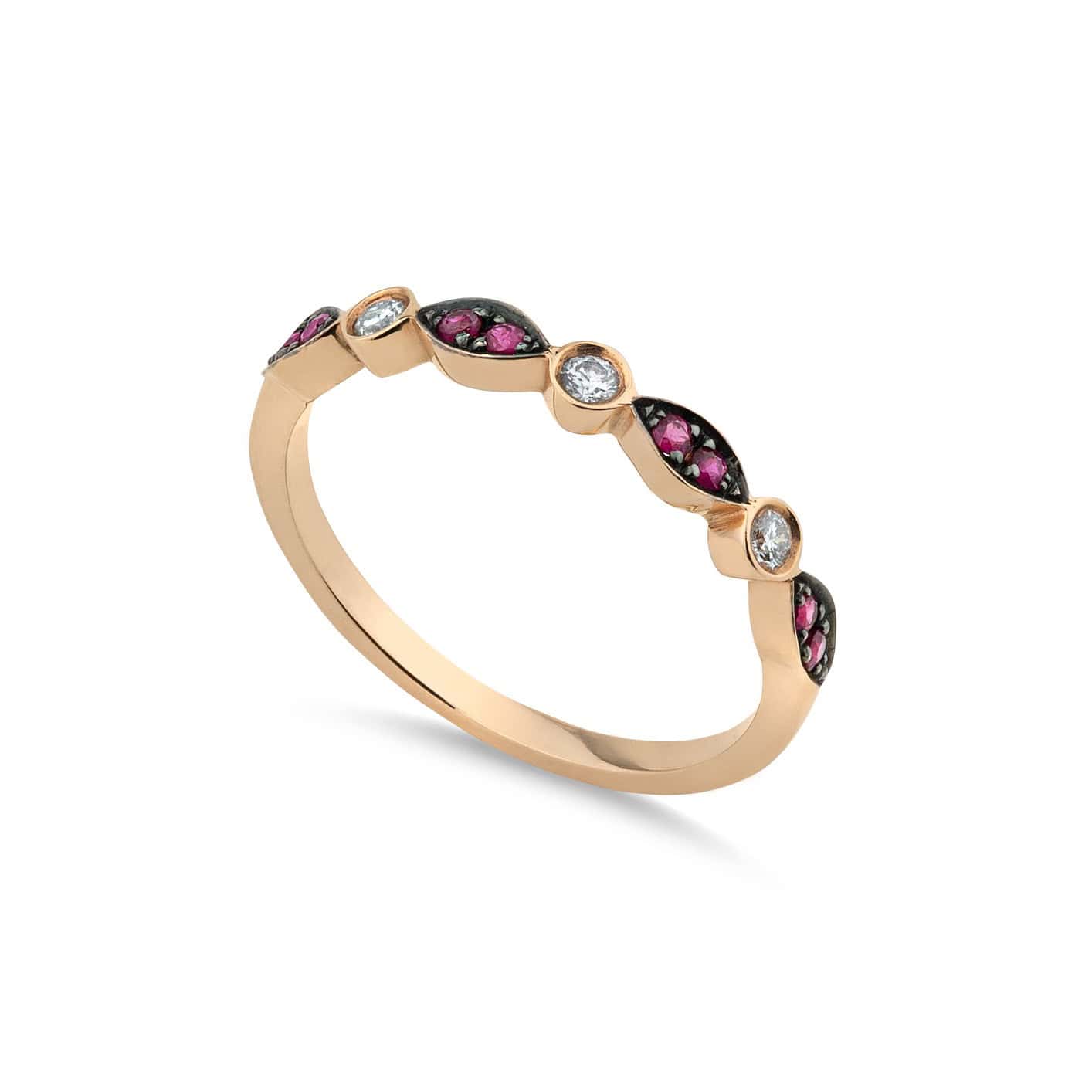 Vintage Ruby and diamond stacking ring — Melina Fachidis
