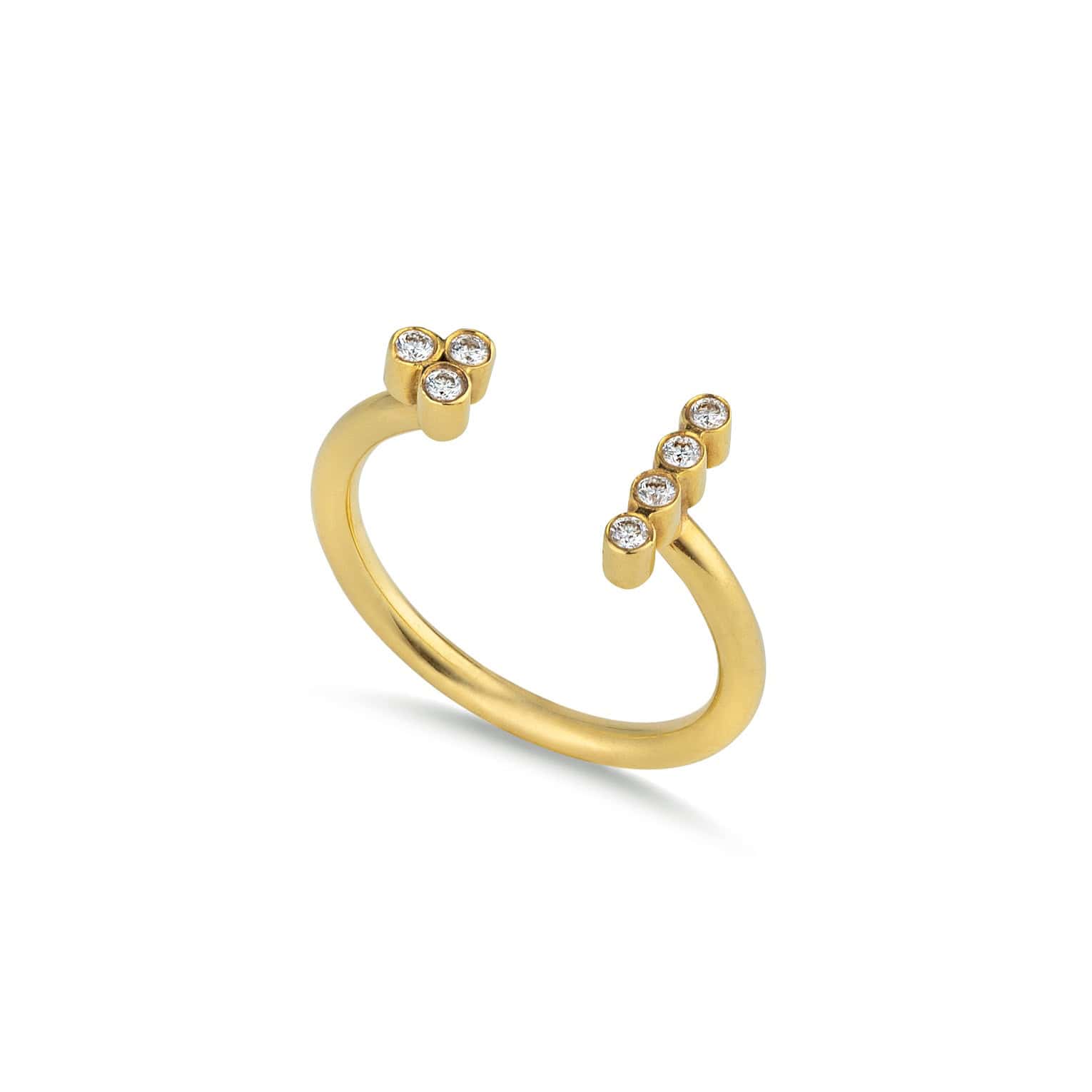 18K yellow gold open diamond ring — Melina Fachidis