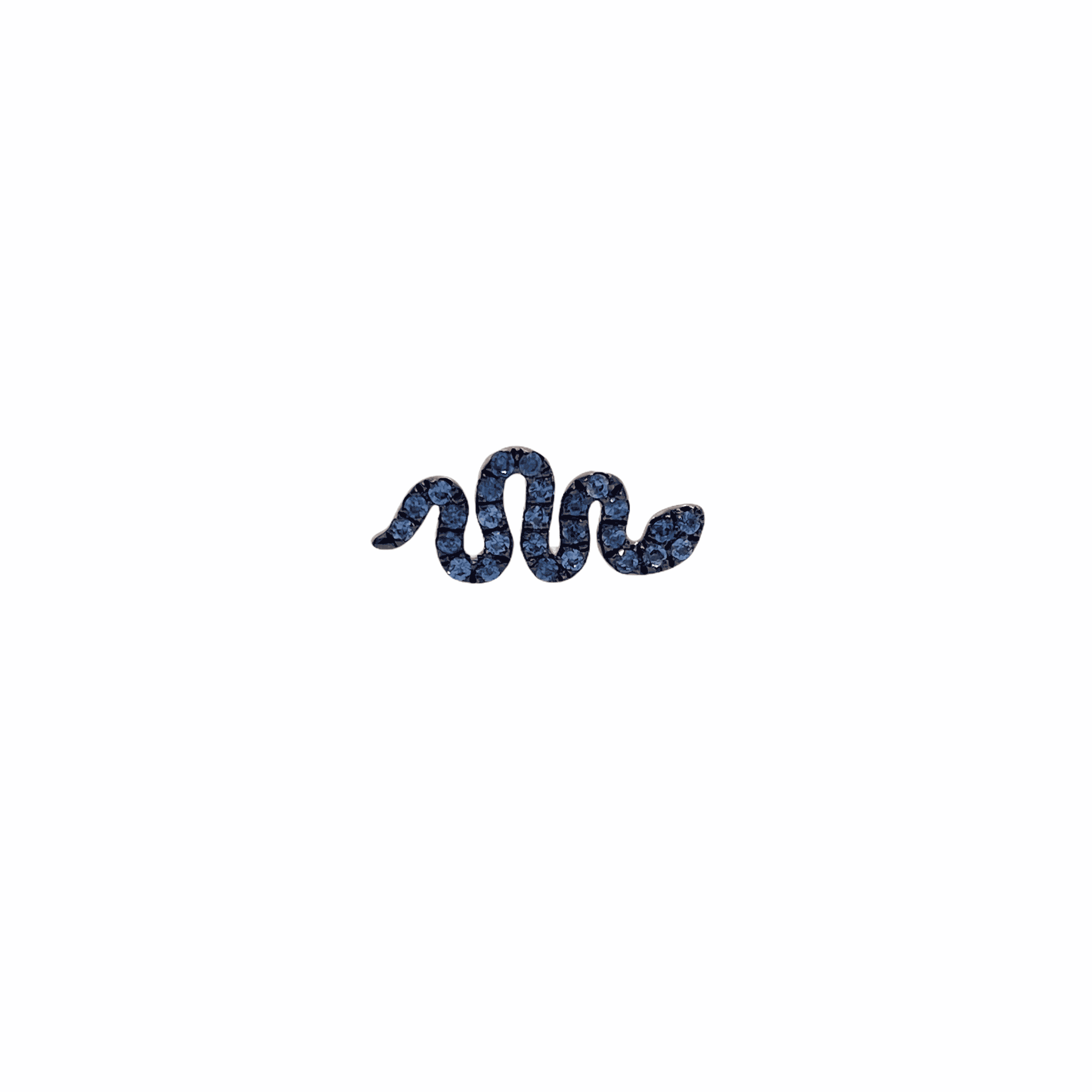 Single blue sapphire snake earring — Melina Fachidis