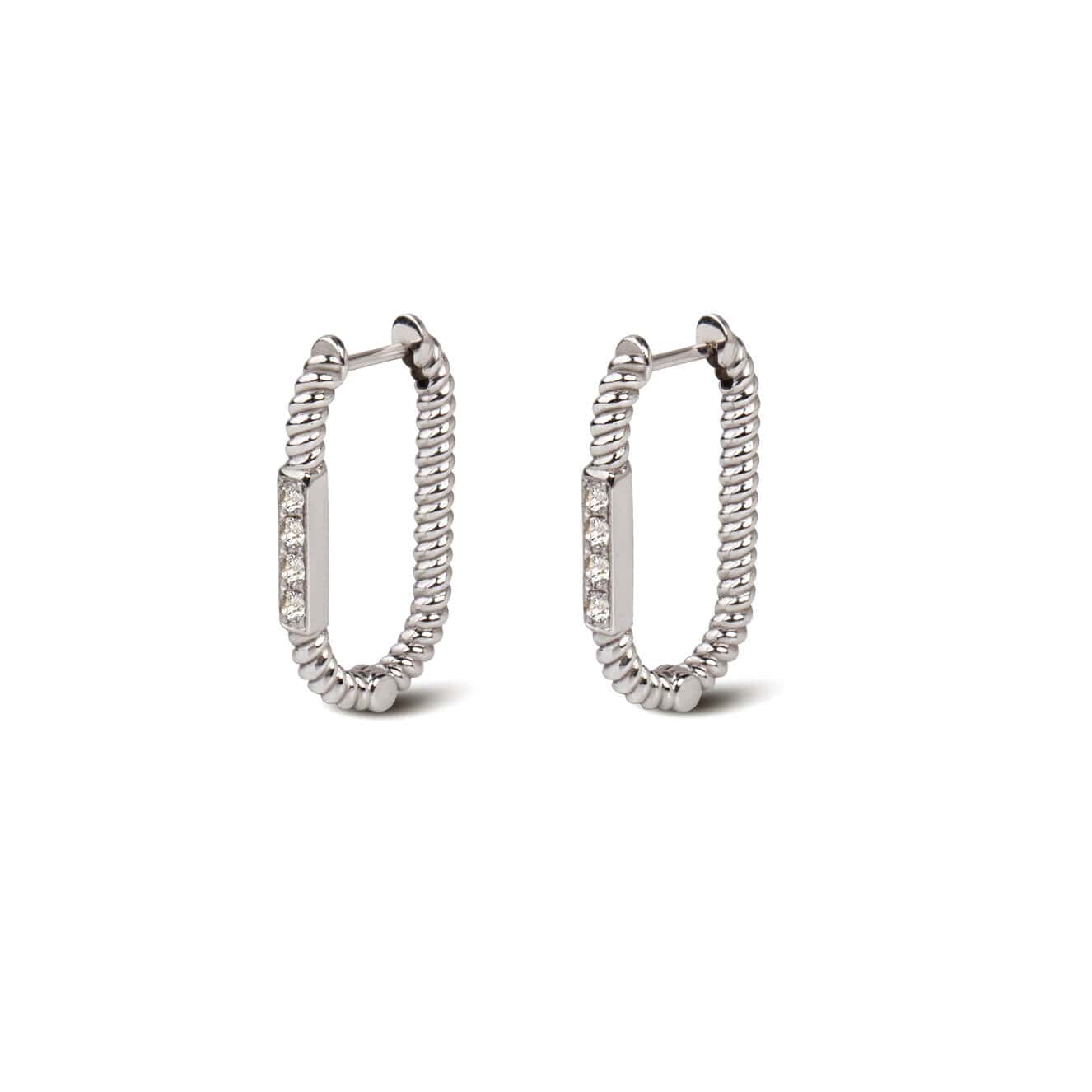 Twisted hoops with diamonds — Melina Fachidis