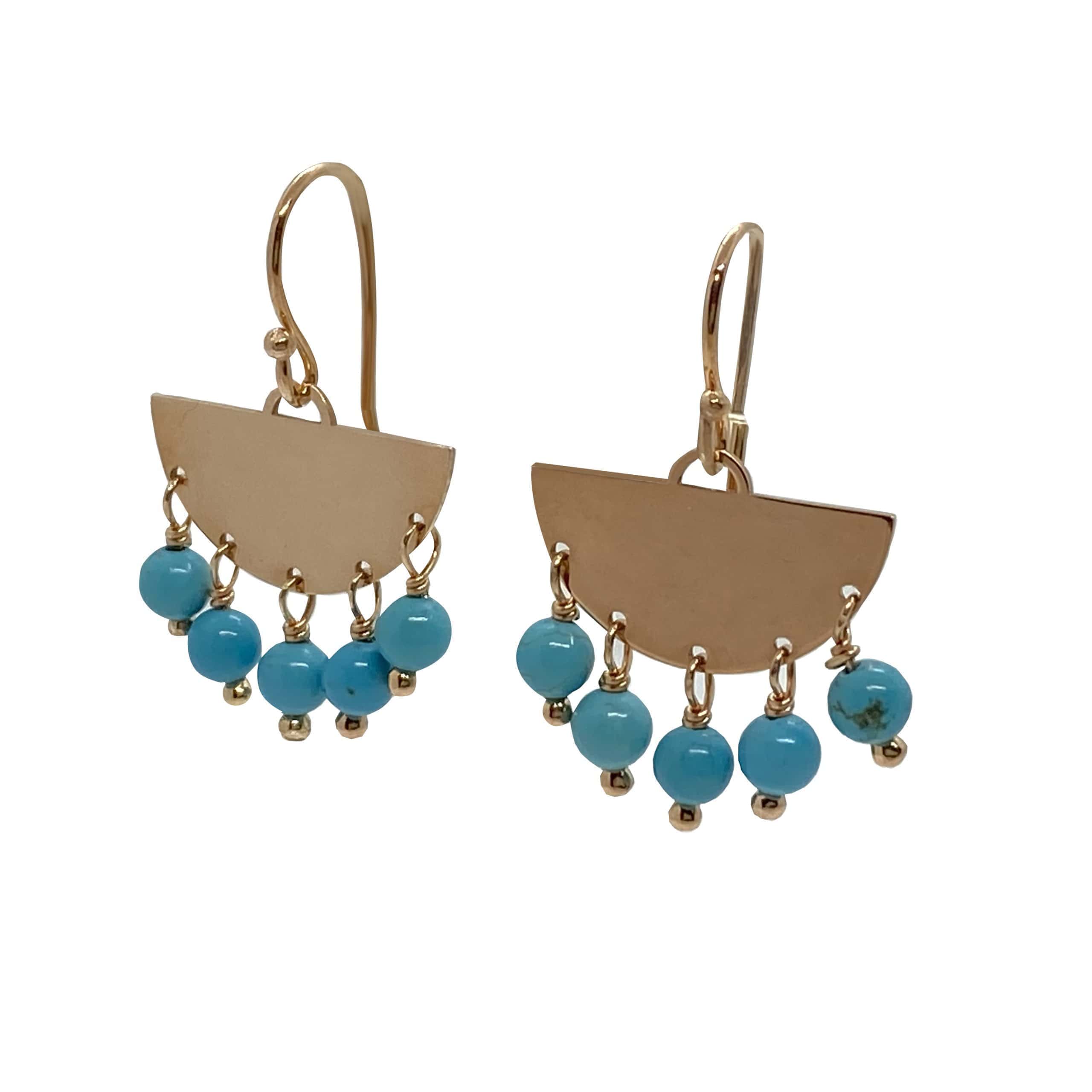 Turquoise dangle drop earrings — Melina Fachidis