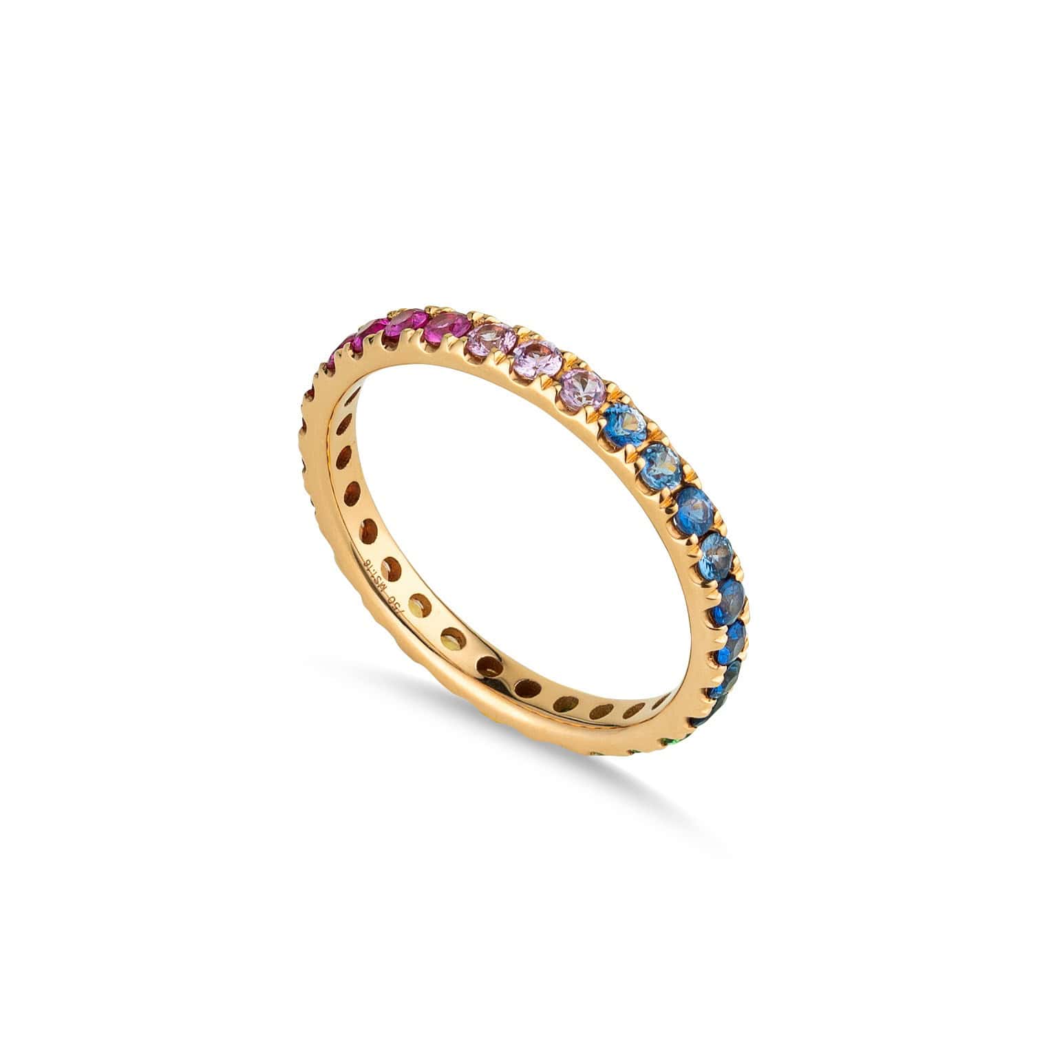 Rainbow sapphire eternity ring — Melina Fachidis