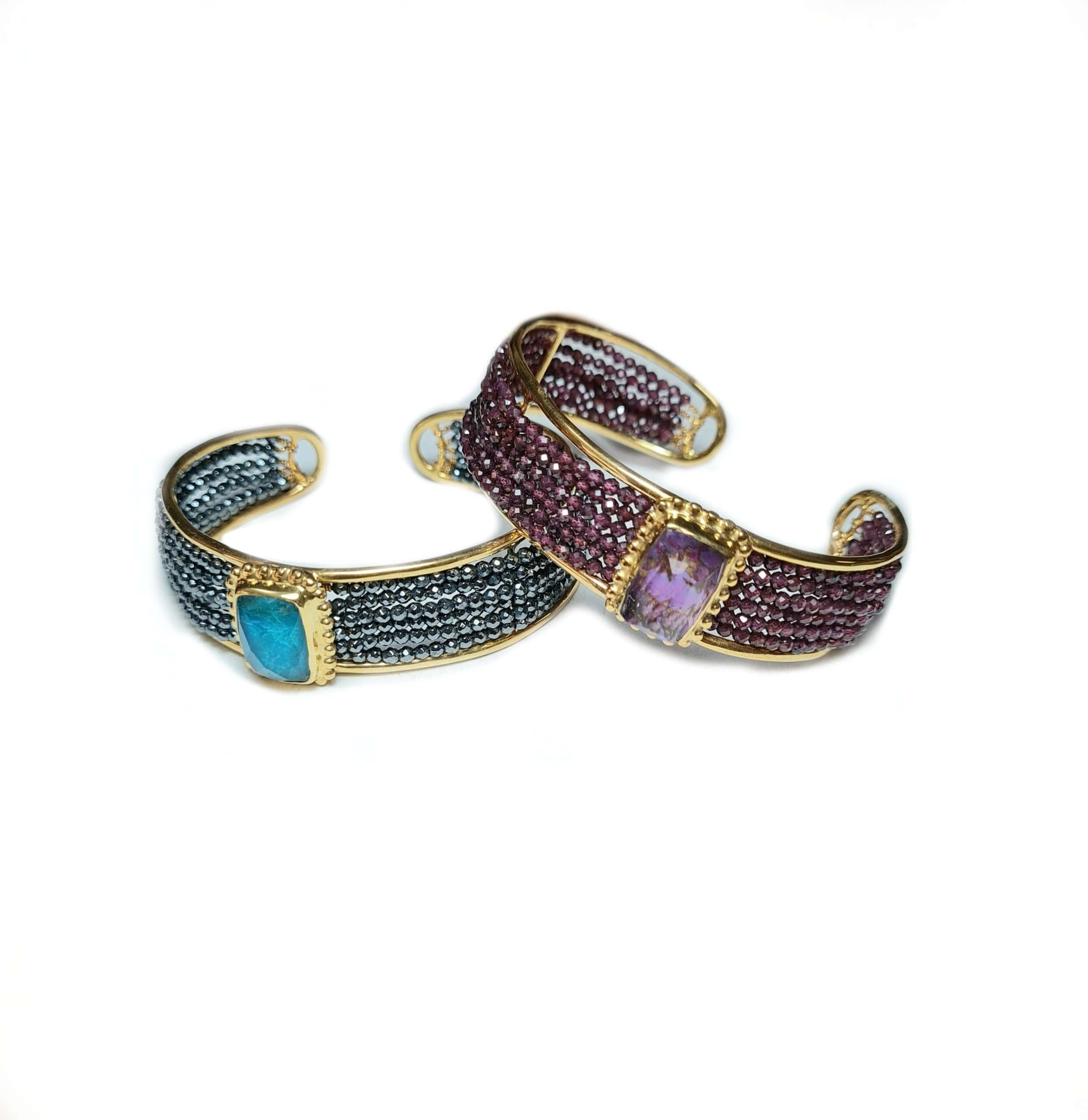 Garnet cuff bracelet — Melina Fachidis