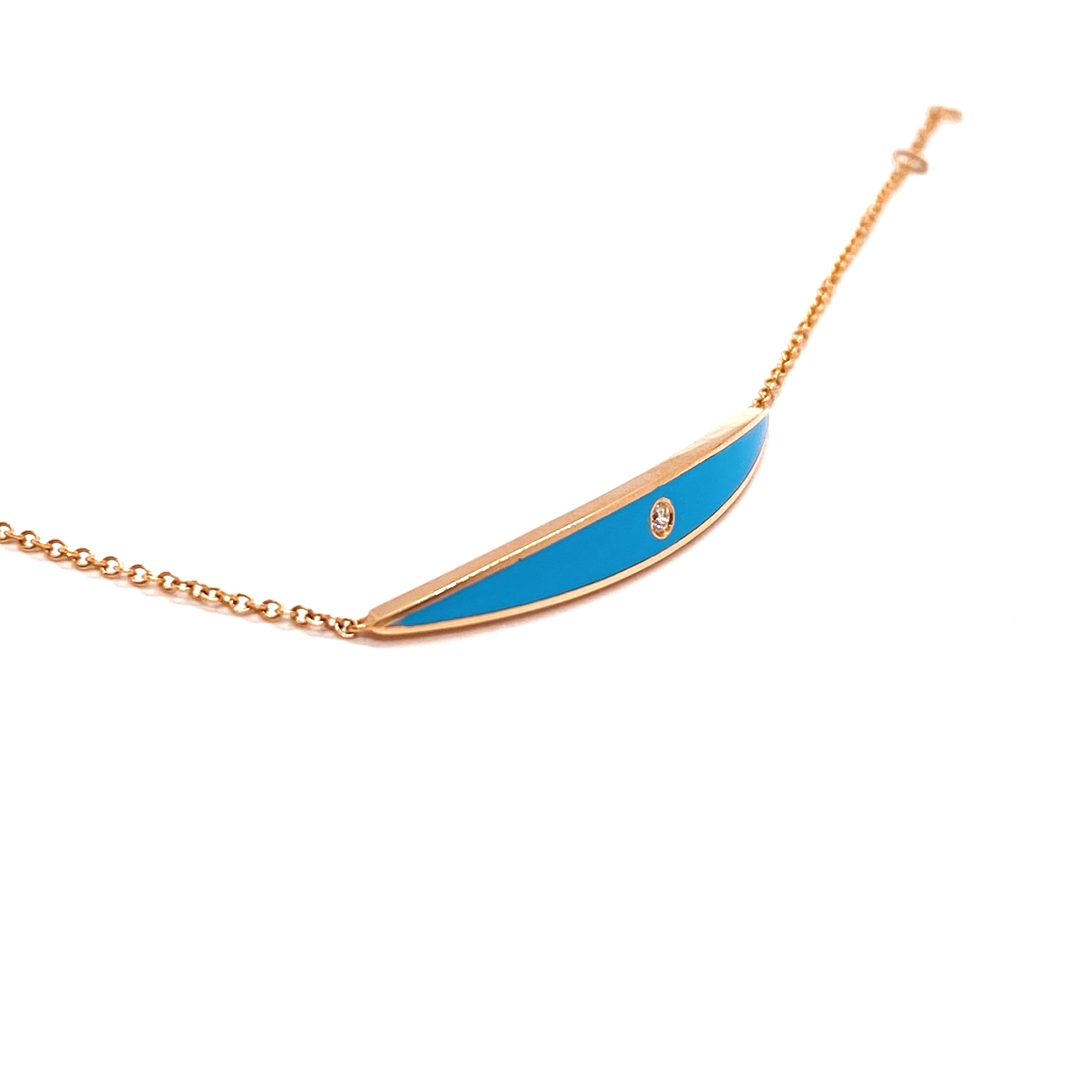 Turqoise enamel eye bracelet — Melina Fachidis