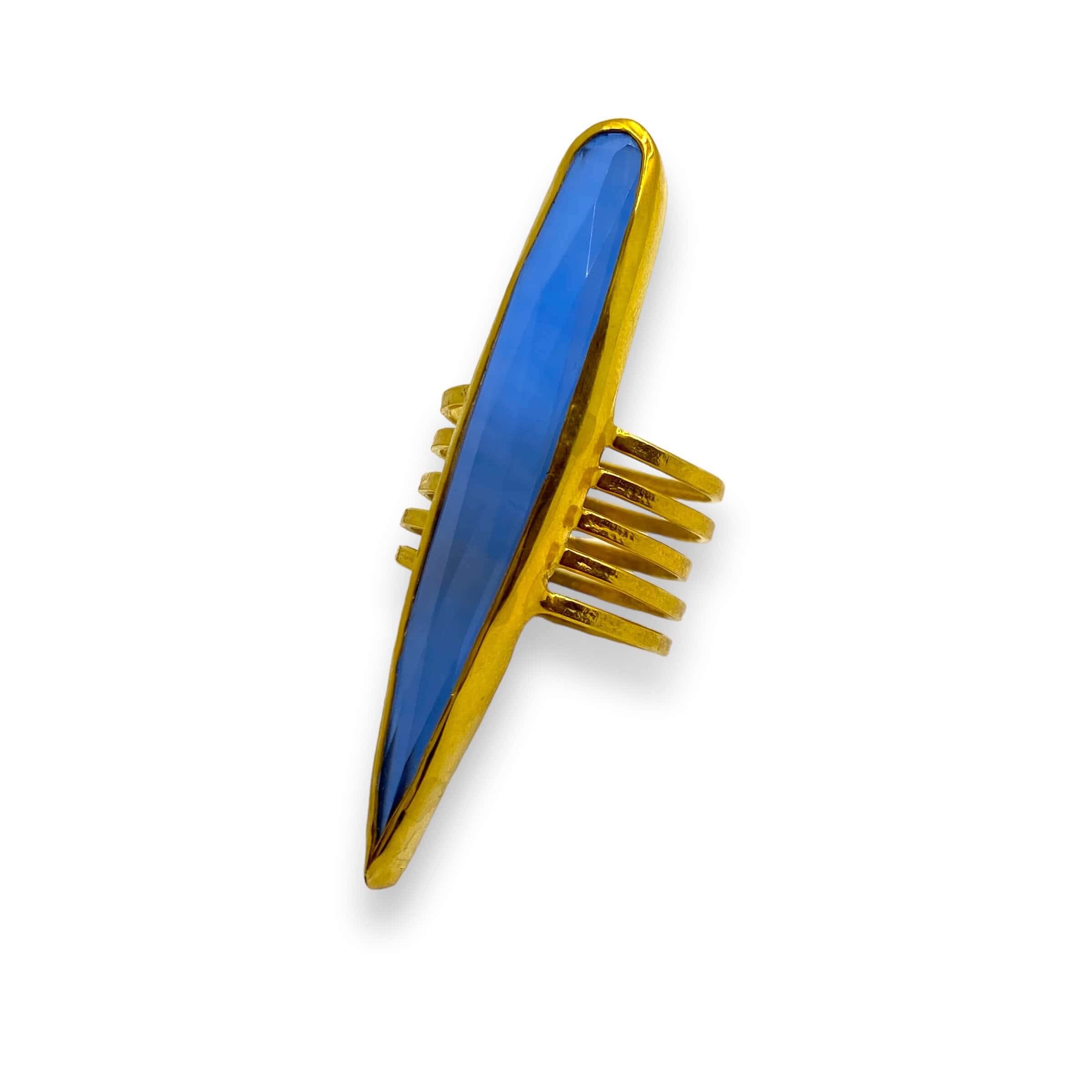 Blue spinel/quartz ring — Melina Fachidis