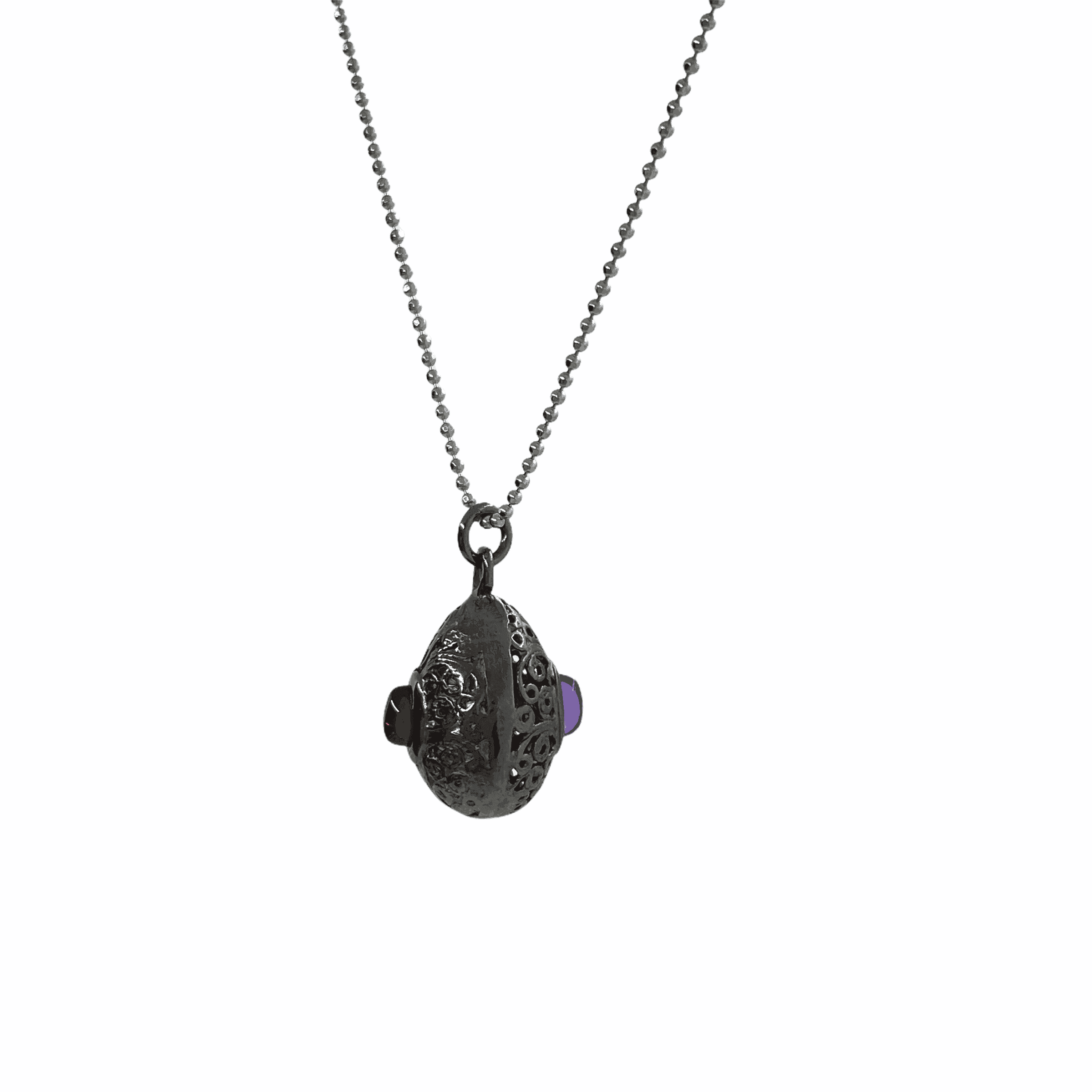 Black egg silver pendants — Melina Fachidis
