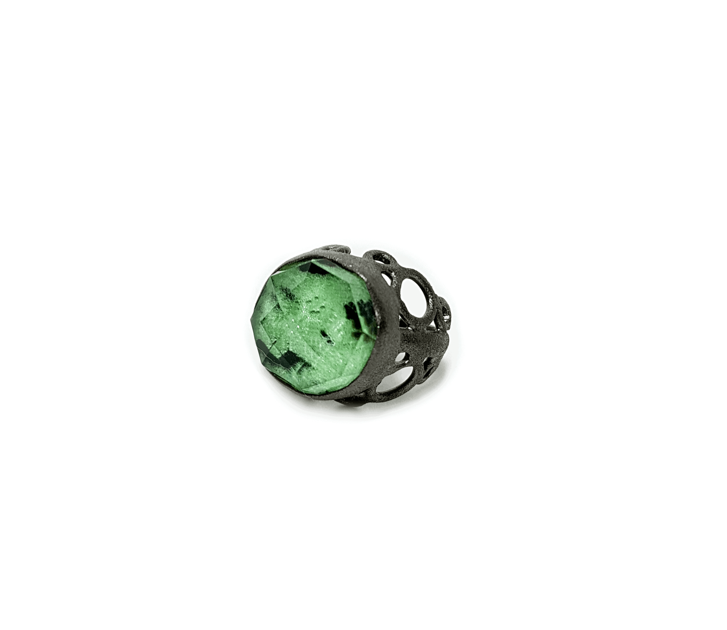Zoisite rhodium ring — Melina Fachidis