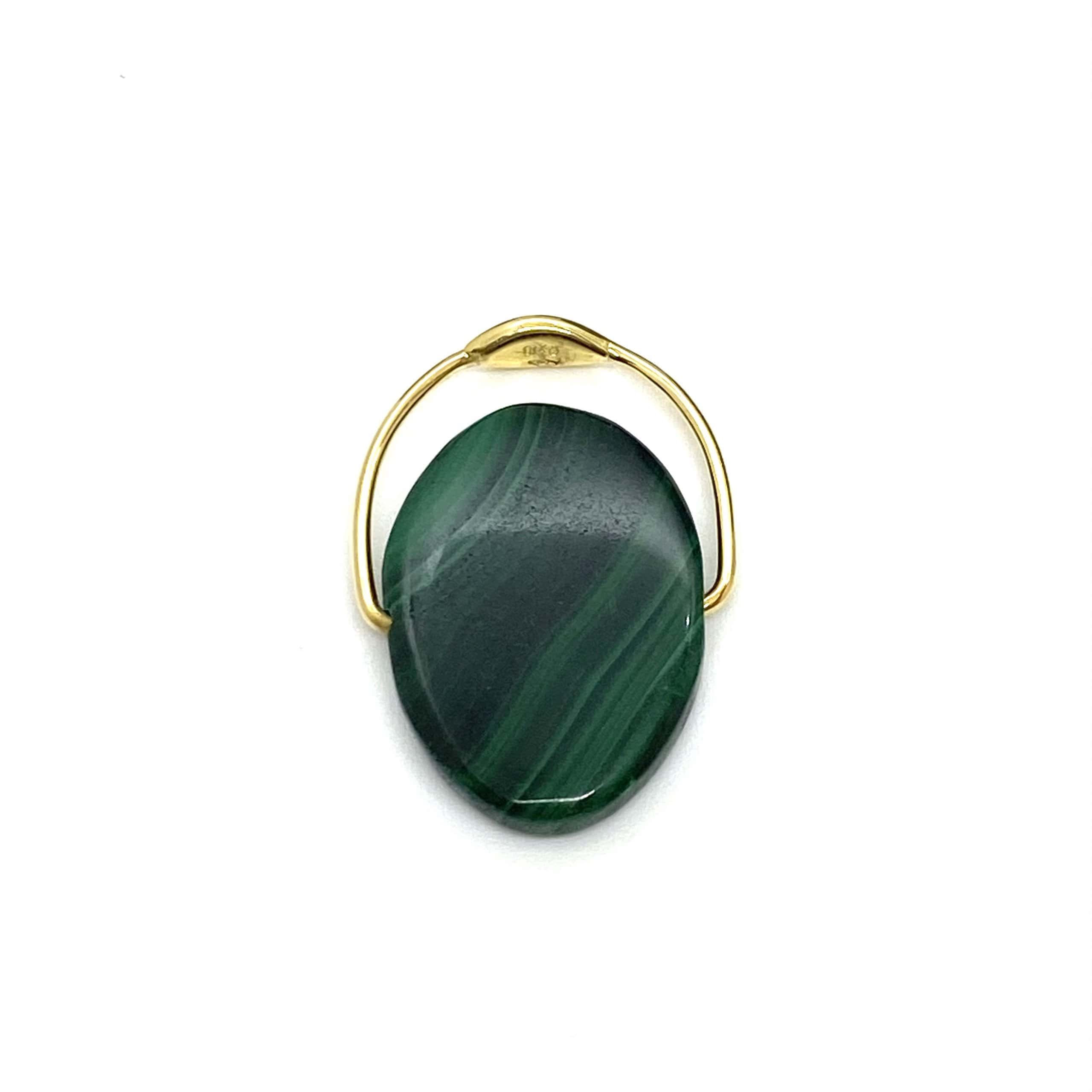 Malachite oval wire ring — Melina Fachidis