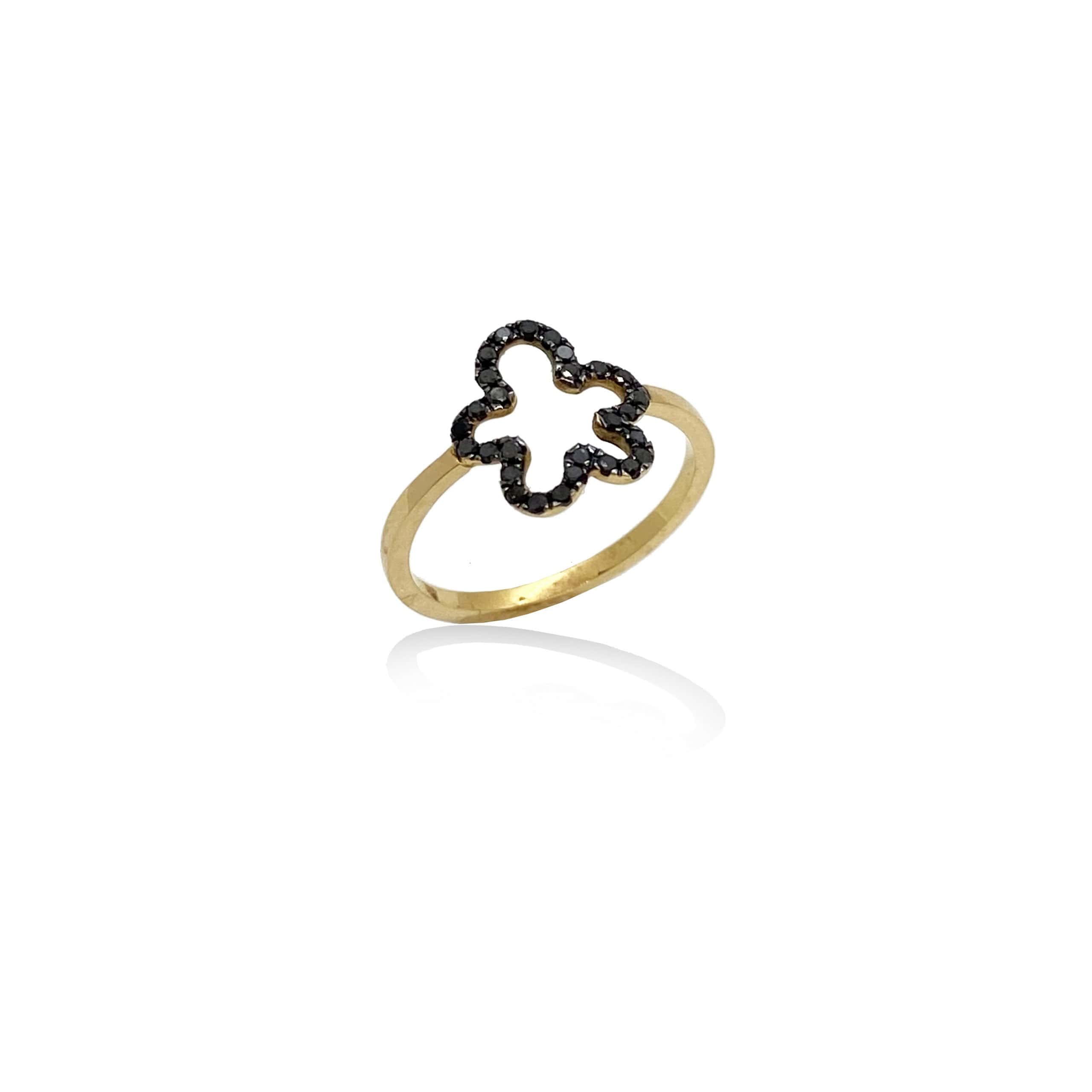 Tattoo black diamond small ring — Melina Fachidis
