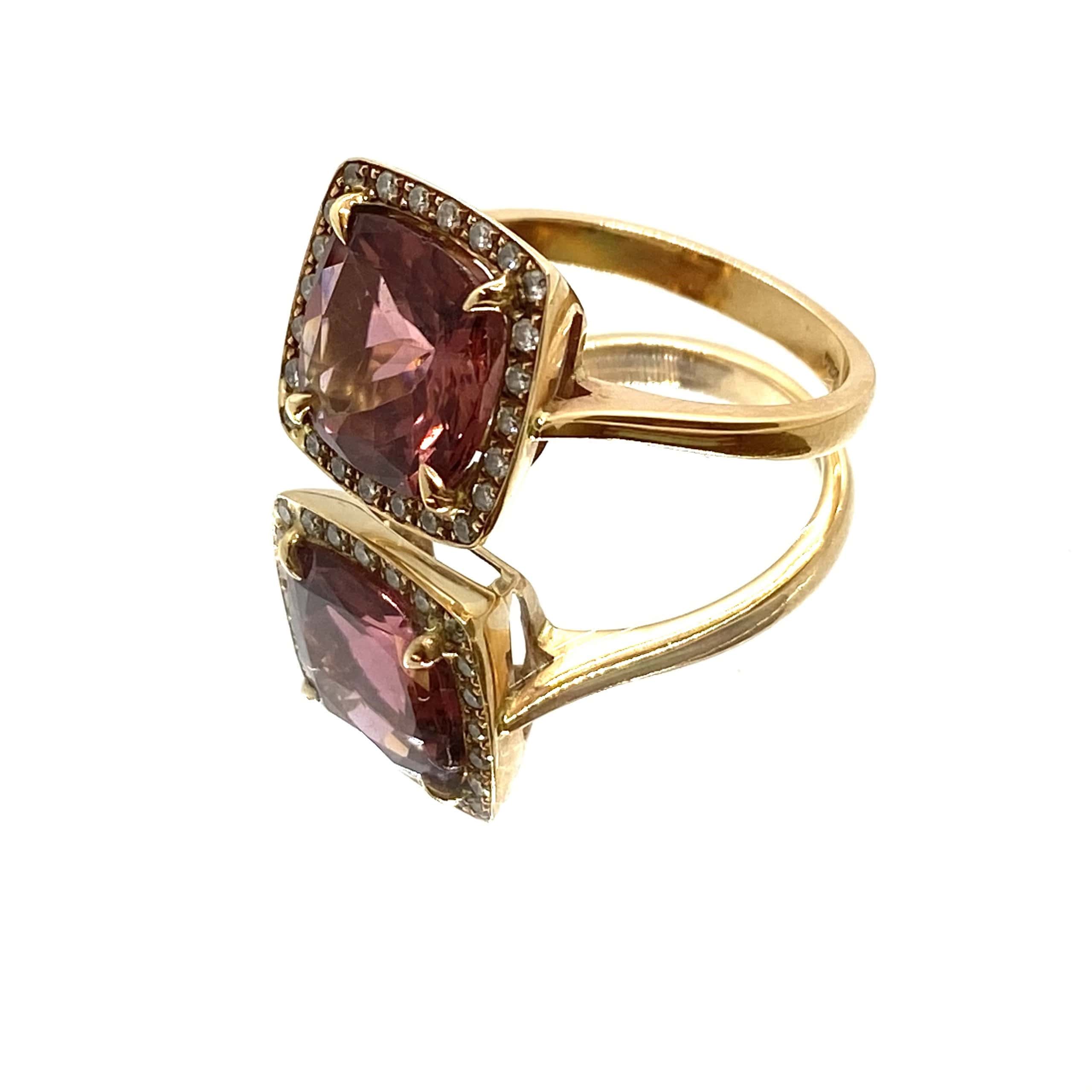 Pink tourmaline solitaire ring — Melina Fachidis