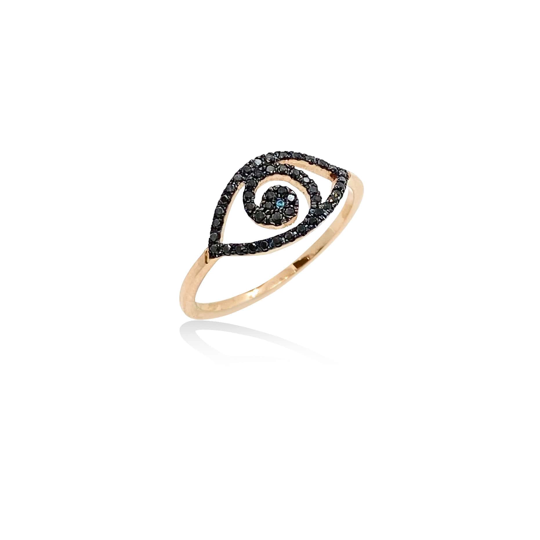 Black diamonds eye ring — Melina Fachidis