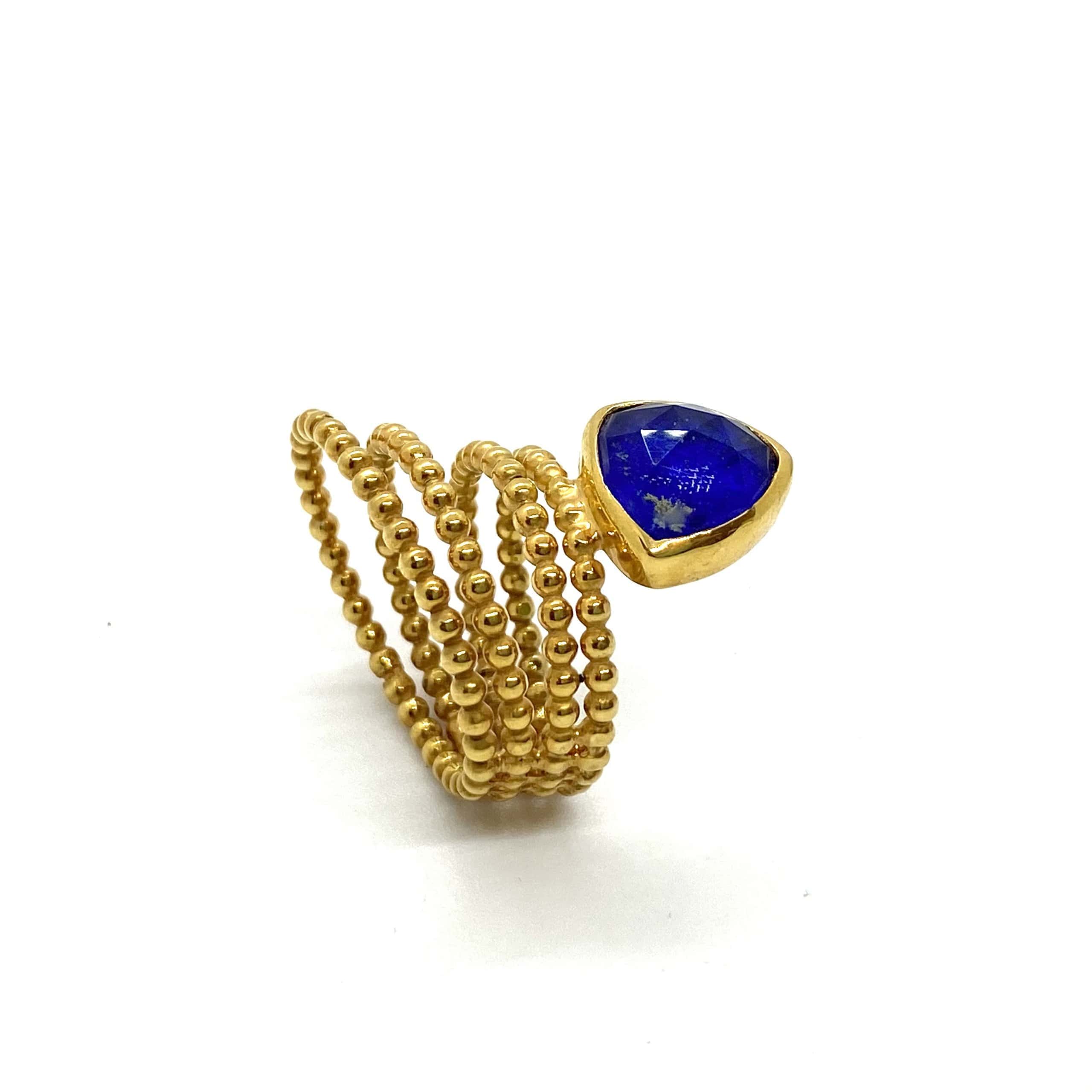 Lapis lazuli quartz ring — Melina Fachidis