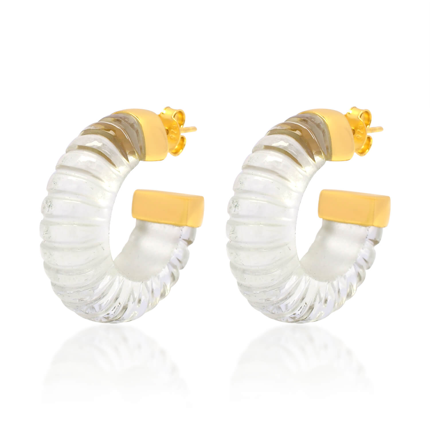 Esme Hoops Earrings Clear — Melina Fachidis