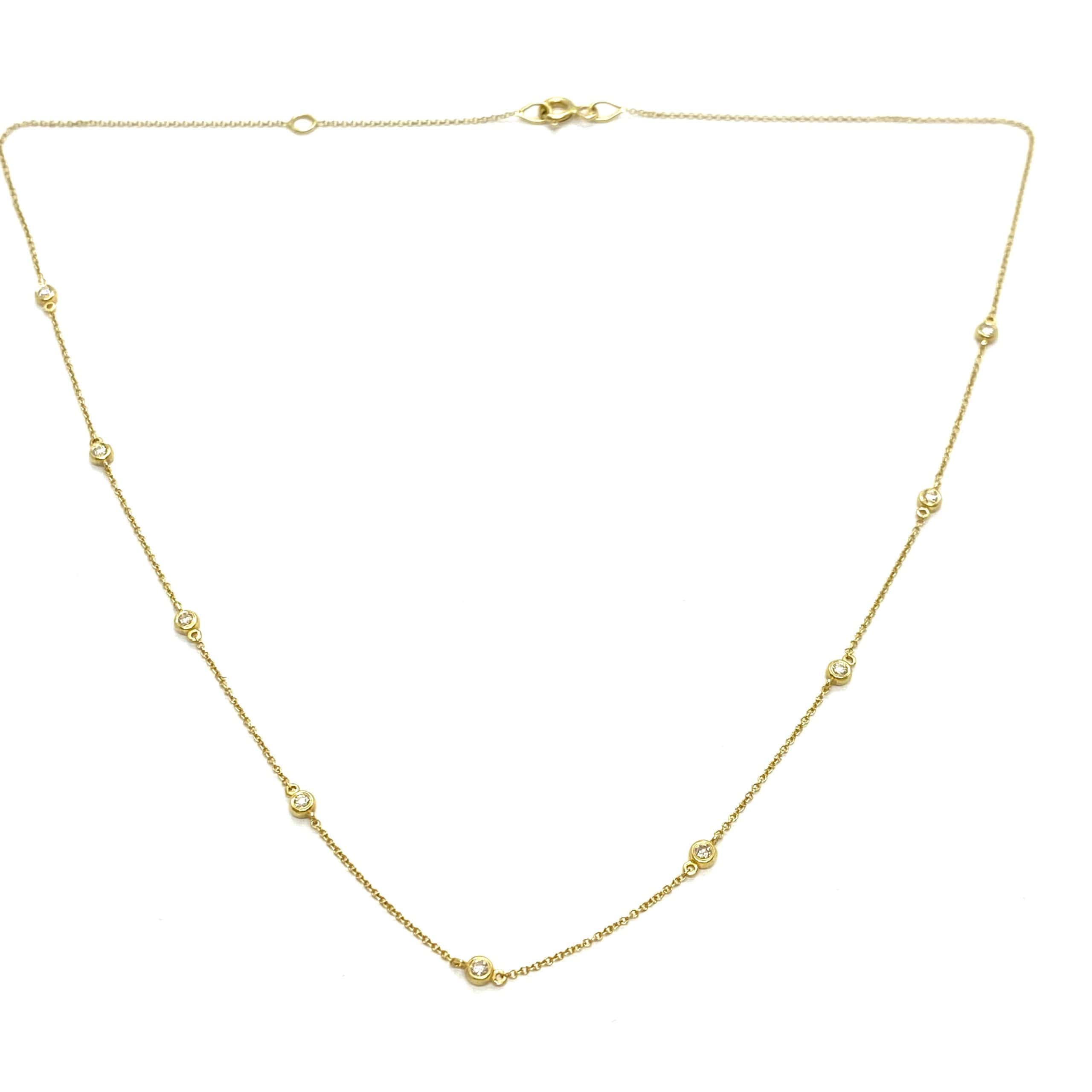 Nine diamond chain necklace — Melina Fachidis