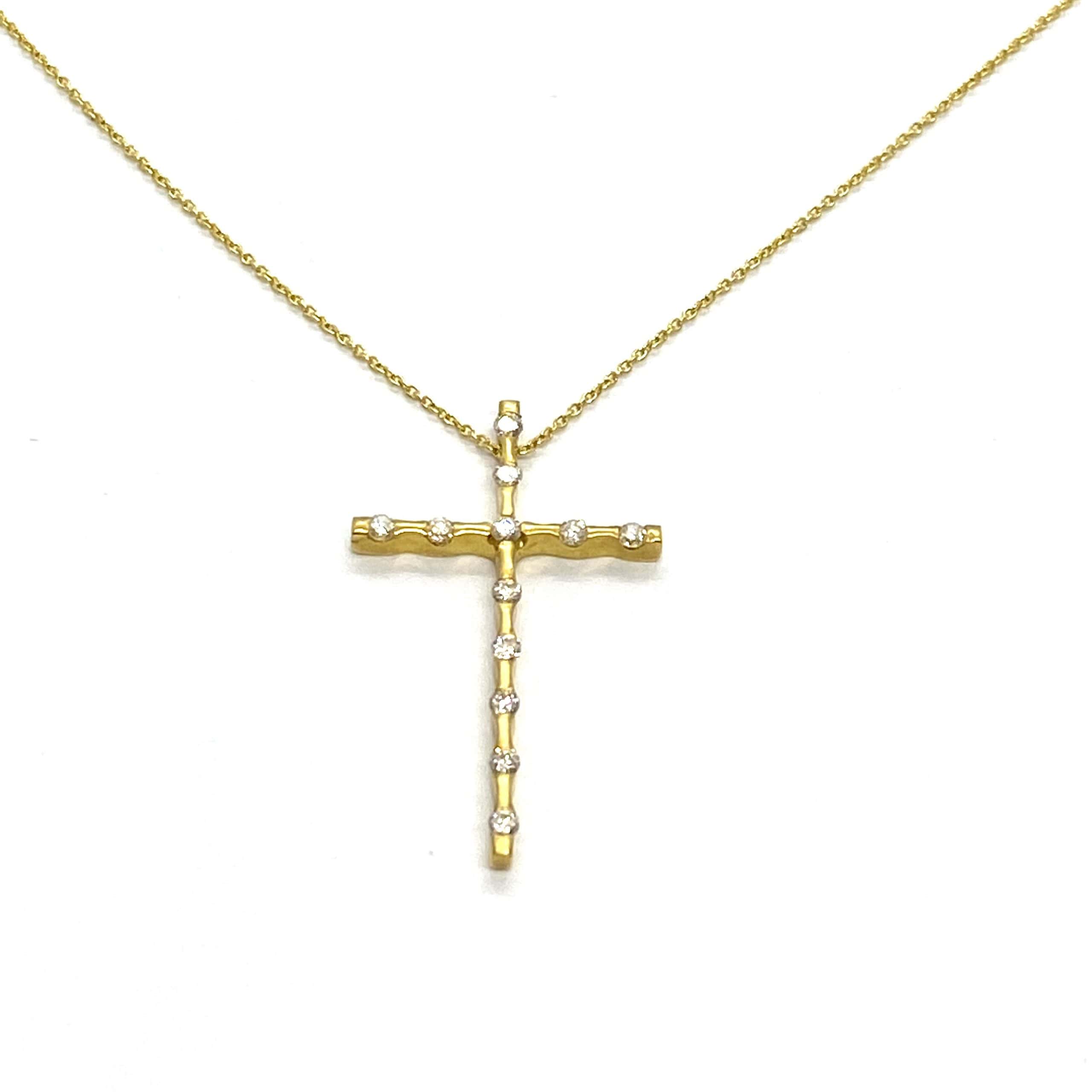 Minimal 12 diamonds cross — Melina Fachidis