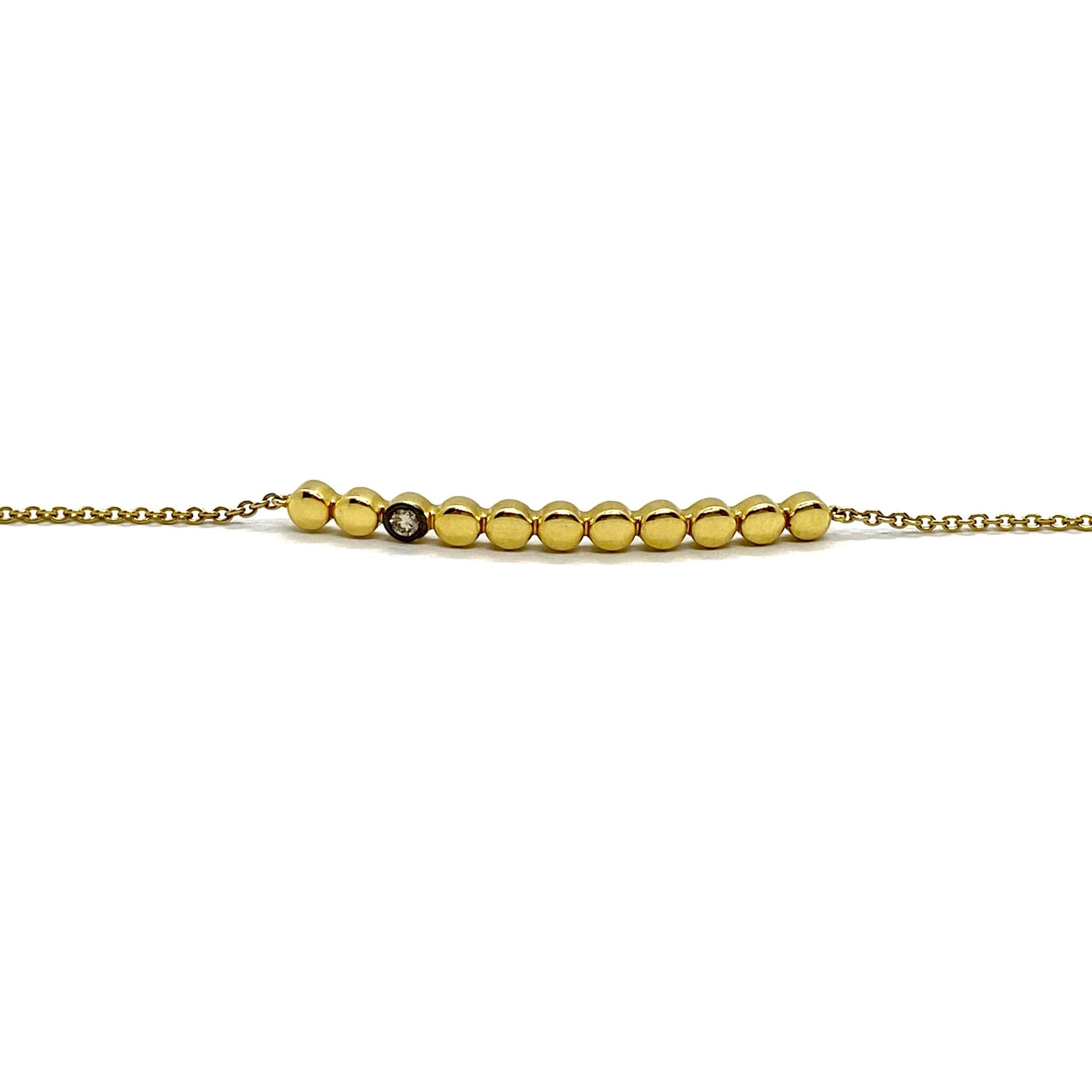 Dot bar diamond bracelet — Melina Fachidis