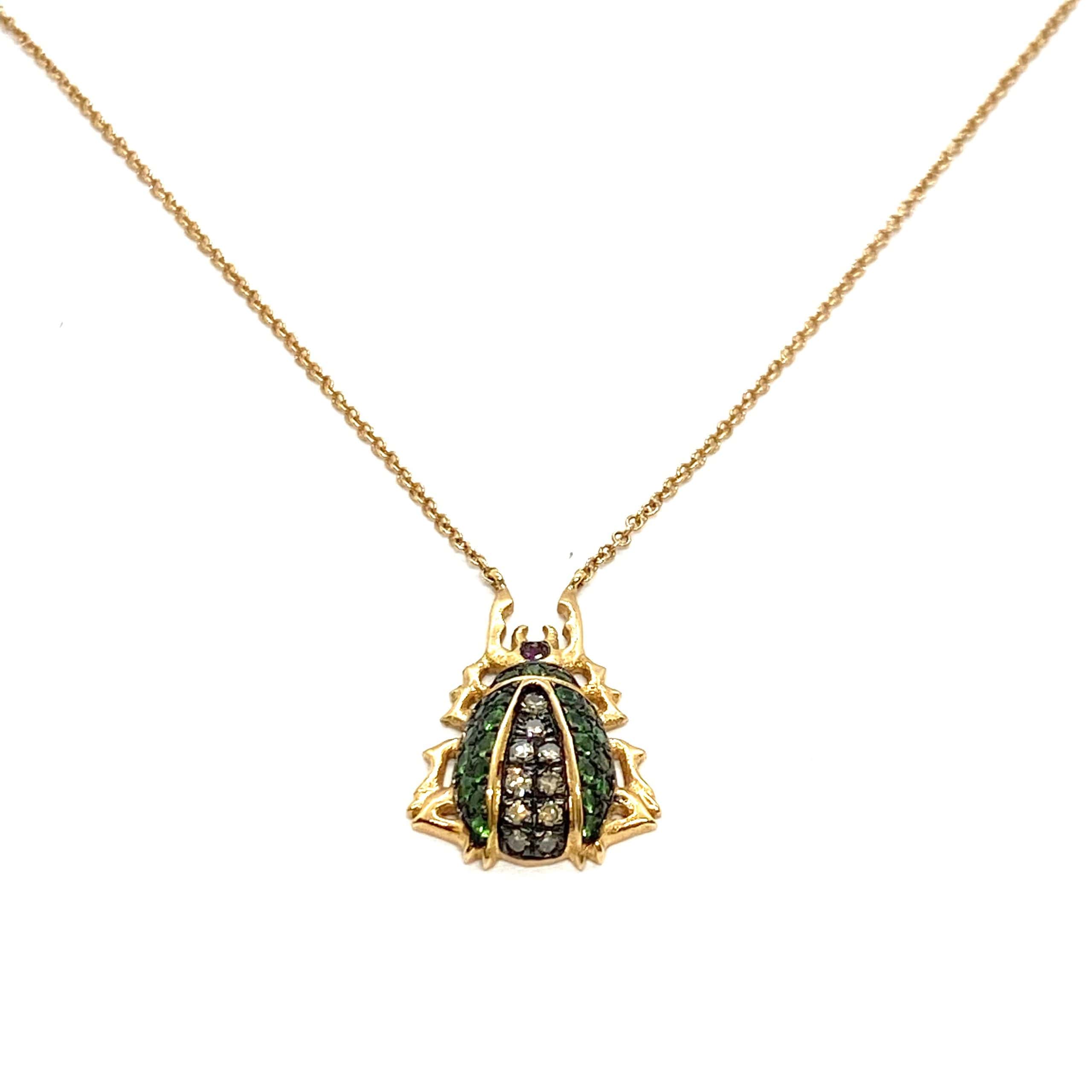 Beetle multi-stone pendant — Melina Fachidis