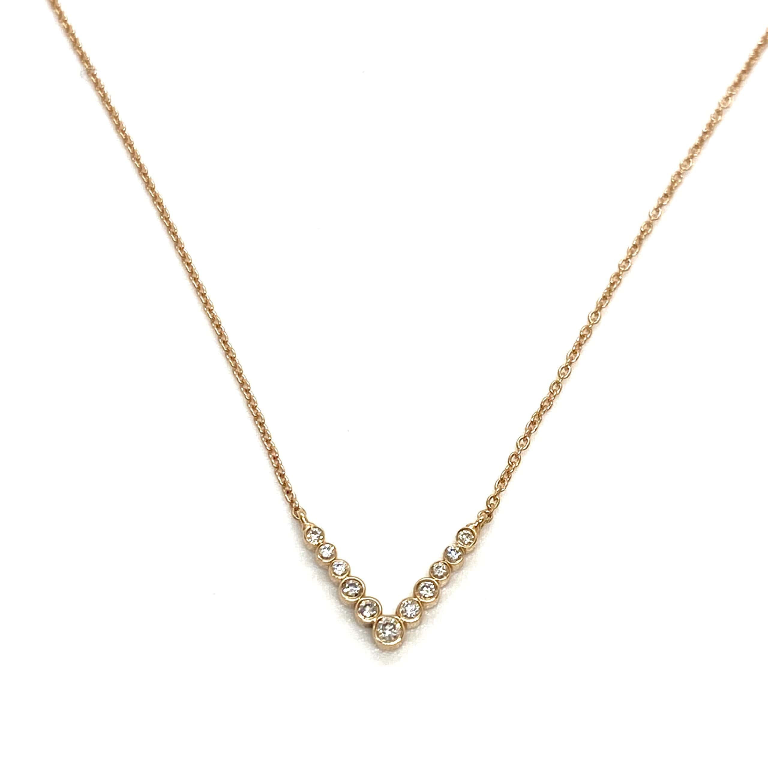 V diamond pendant — Melina Fachidis