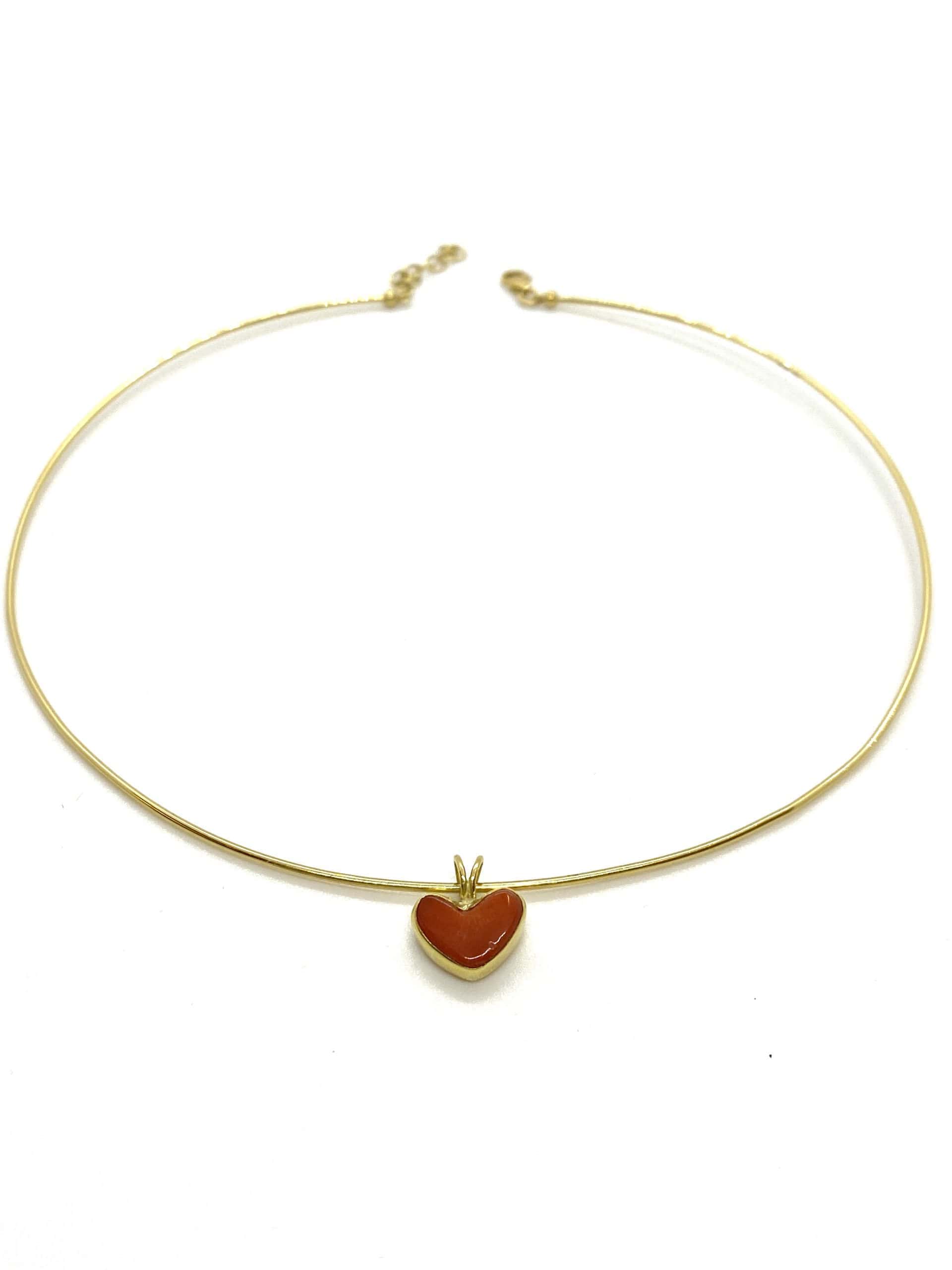 Coral chocker heart — Melina Fachidis
