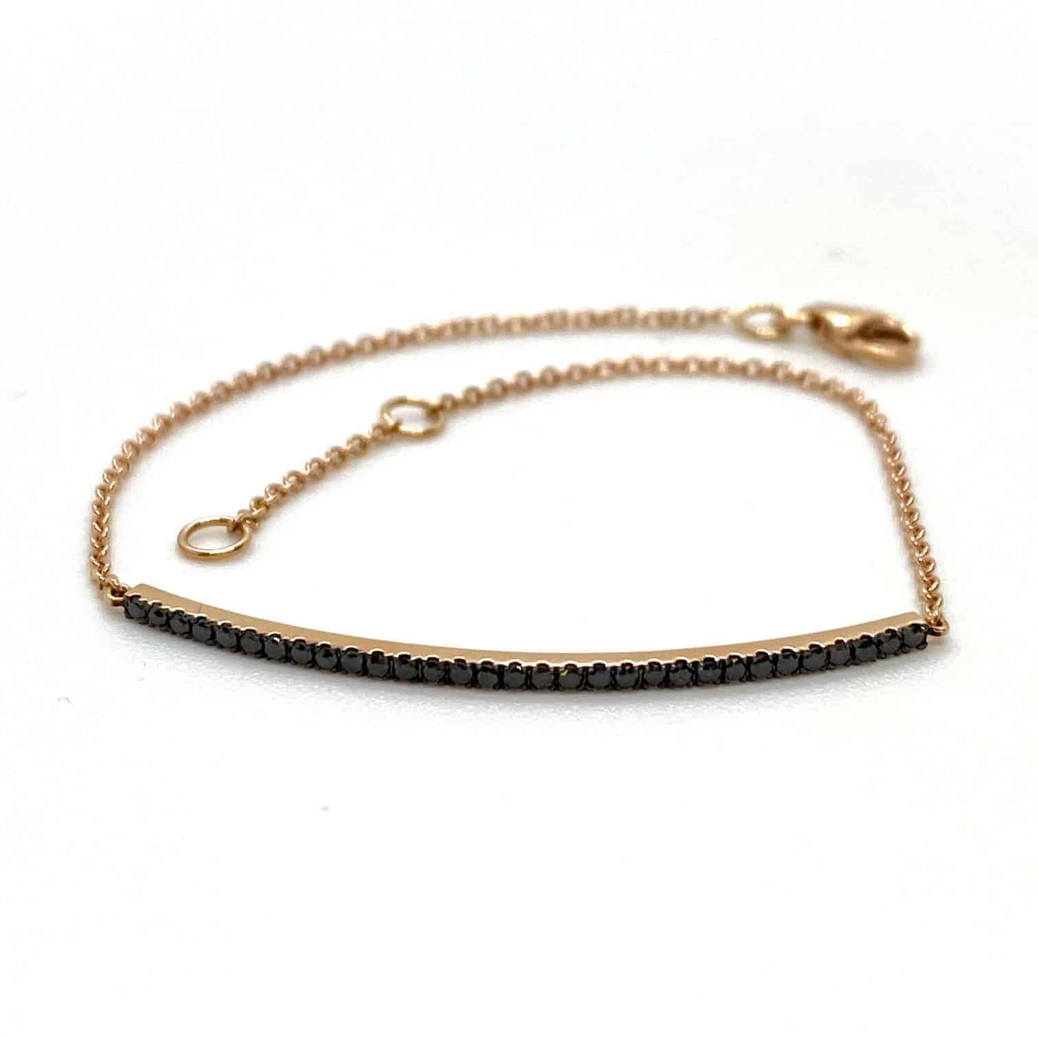 Black diamond bar bracelet — Melina Fachidis