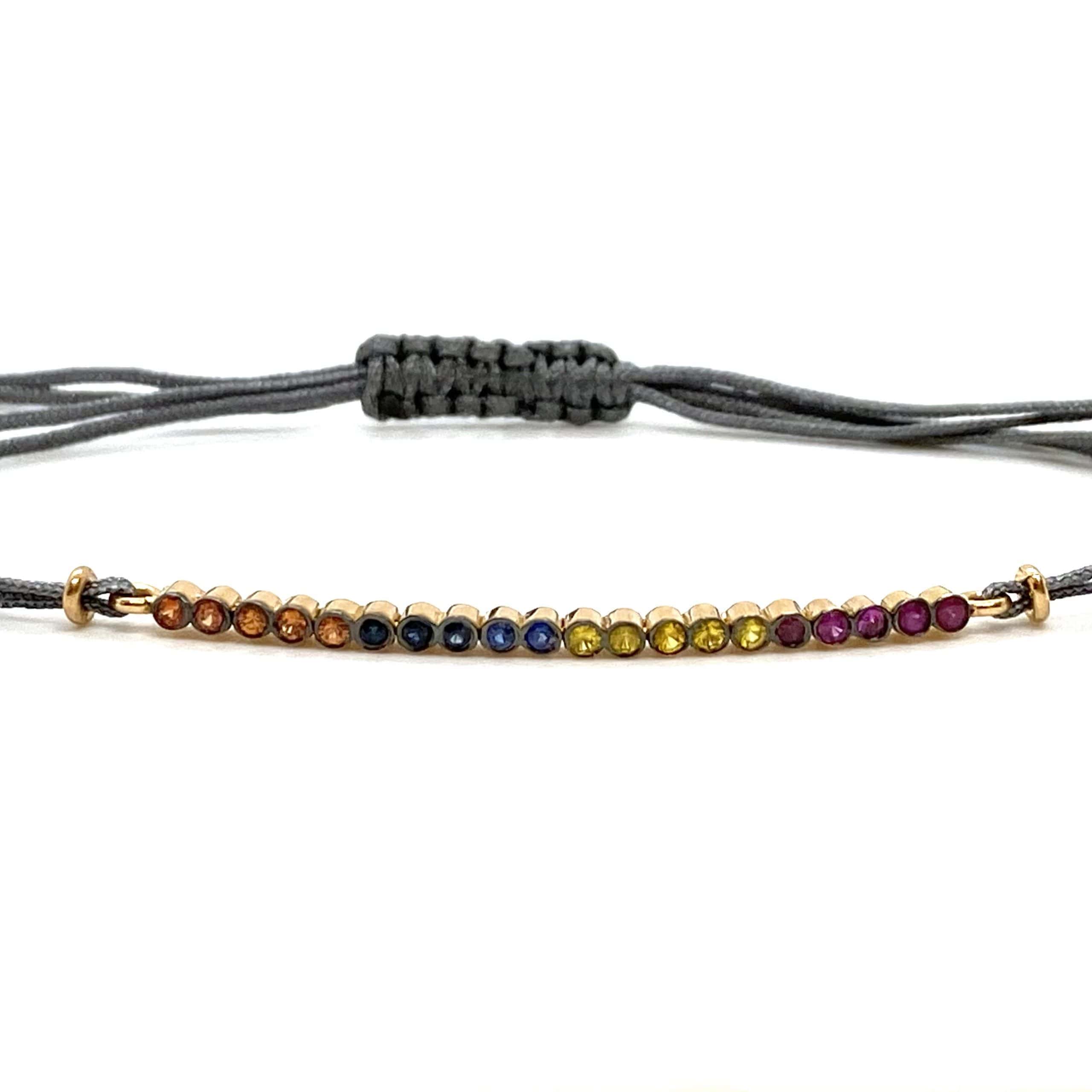 Rainbow cord tennis bracelet — Melina Fachidis