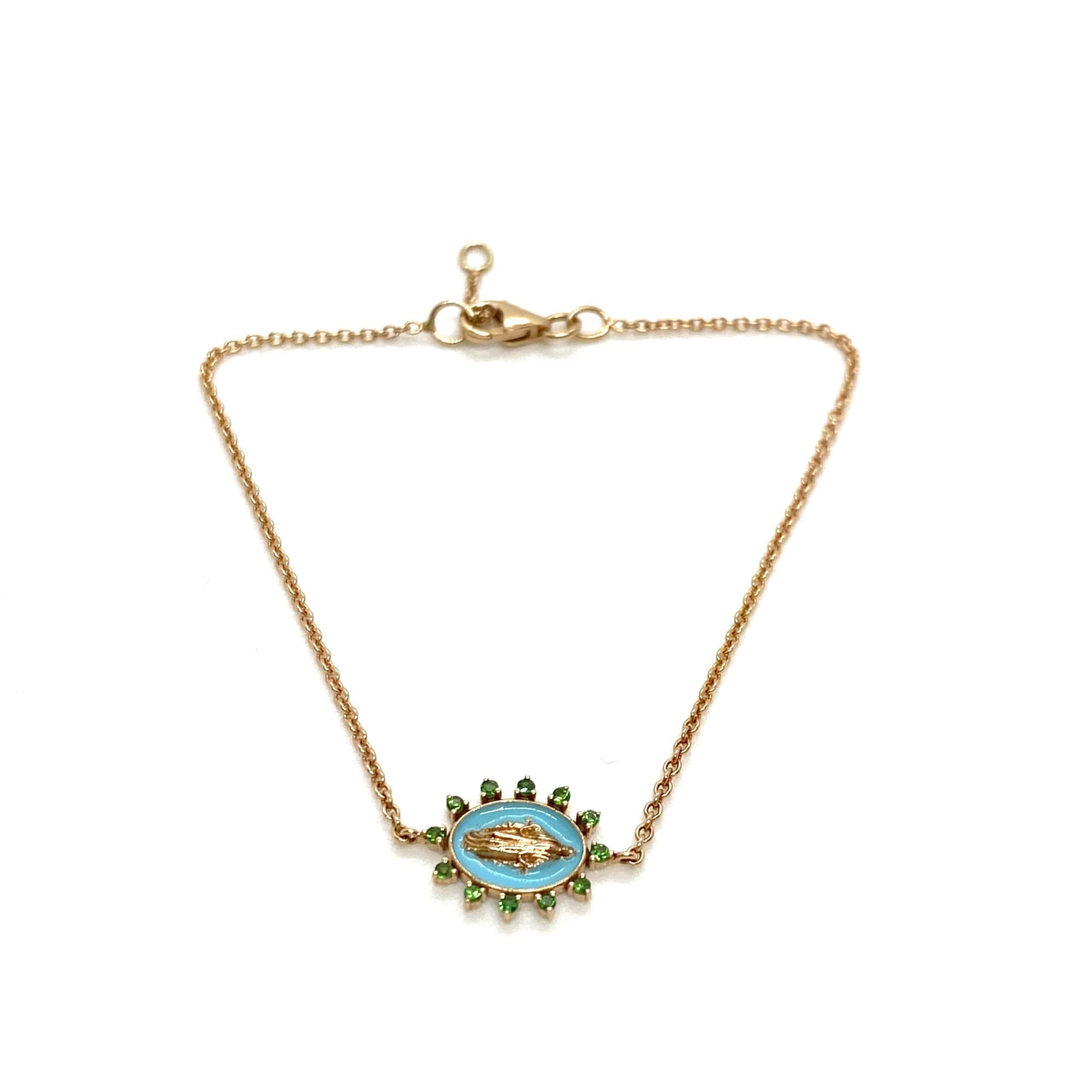 Madonna 18k rose gold oval bracelet — Melina Fachidis