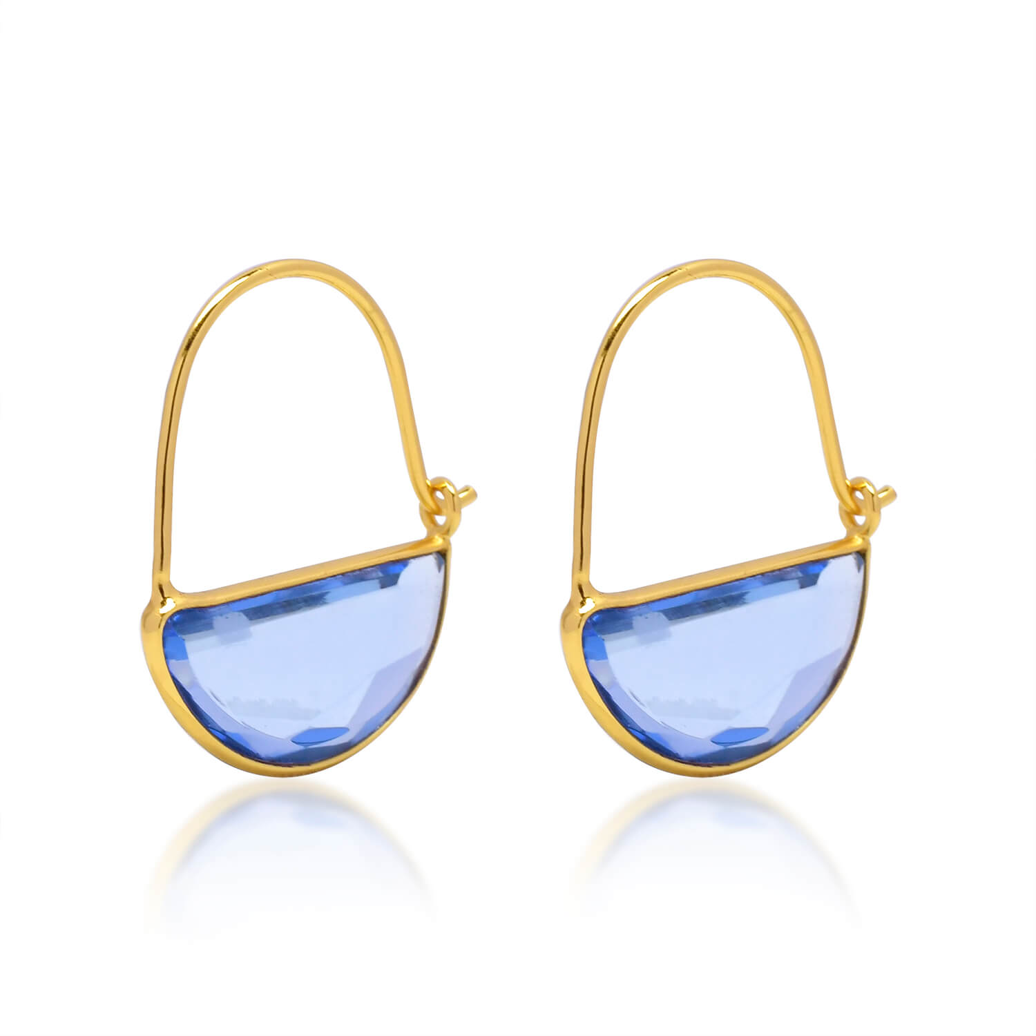 Imogen Earrings Mini Blue — Melina Fachidis