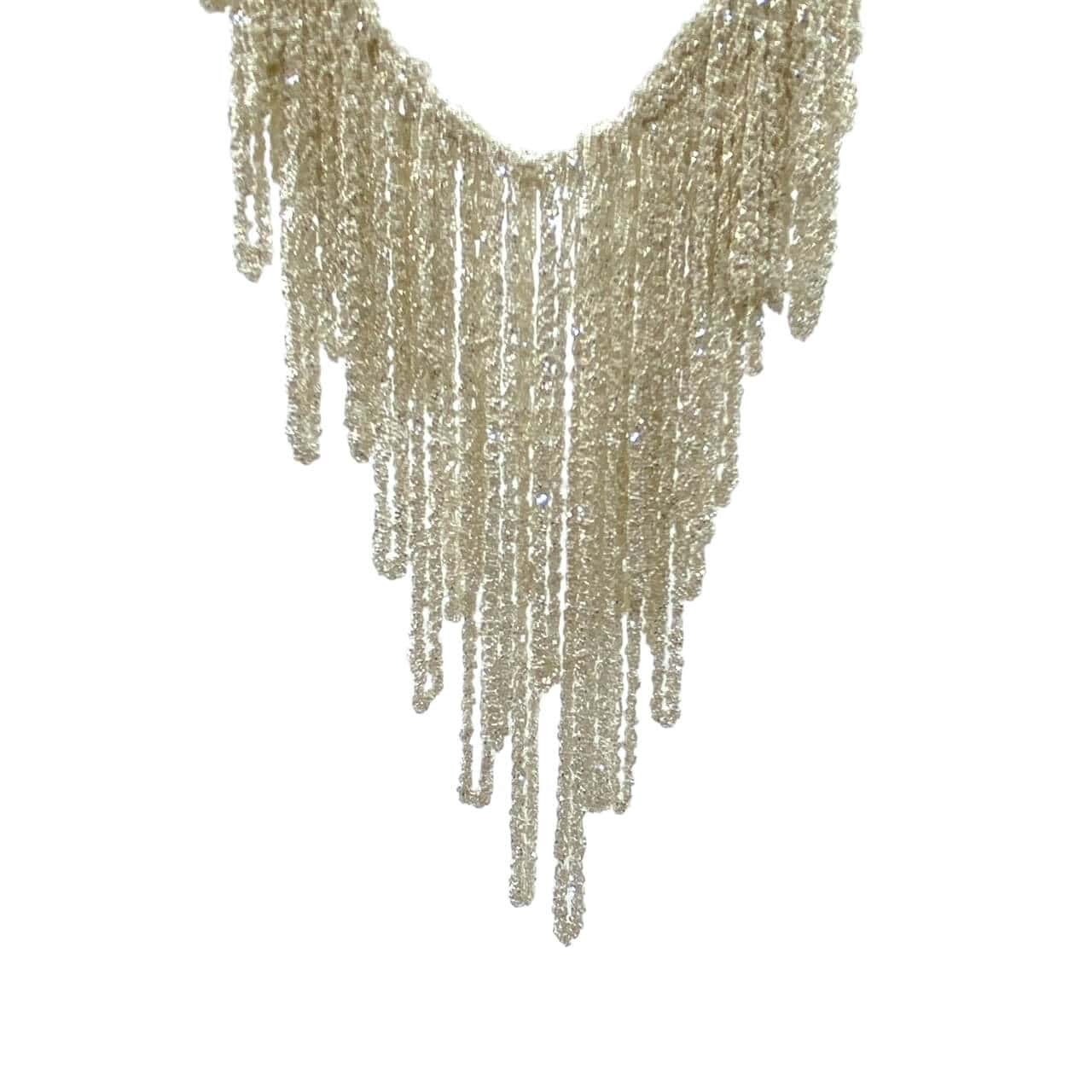 MAKI silver solid long necklace — Melina Fachidis