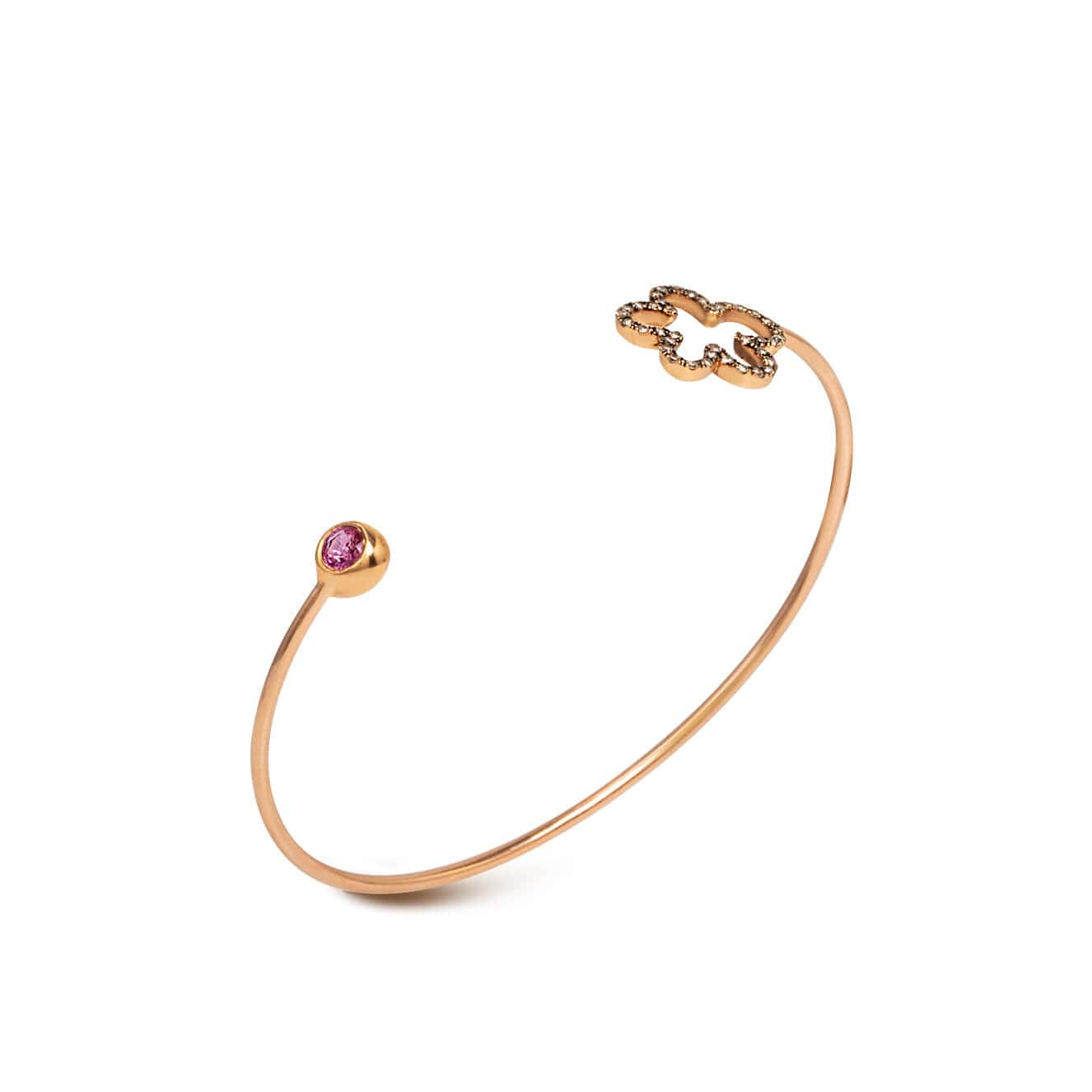 Tattoo diamond open cuff bracelet — Melina Fachidis