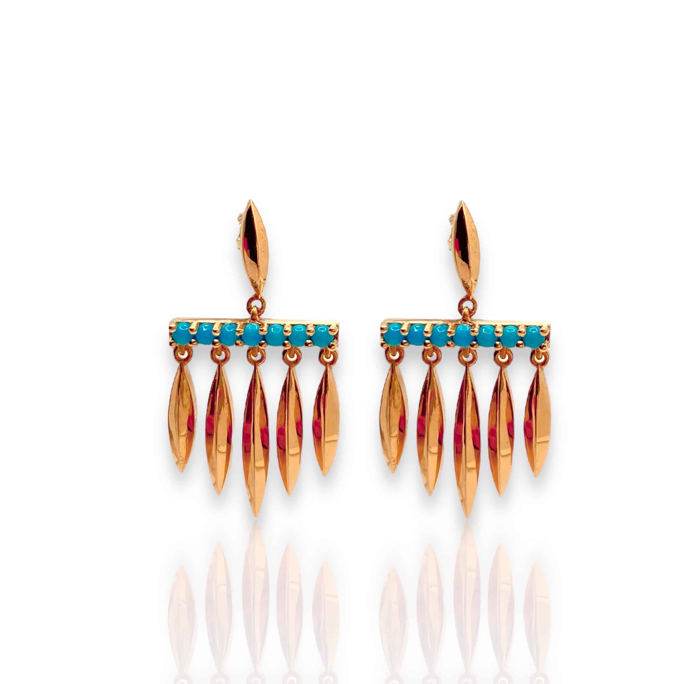 Summer rain turquoise earrings — Melina Fachidis