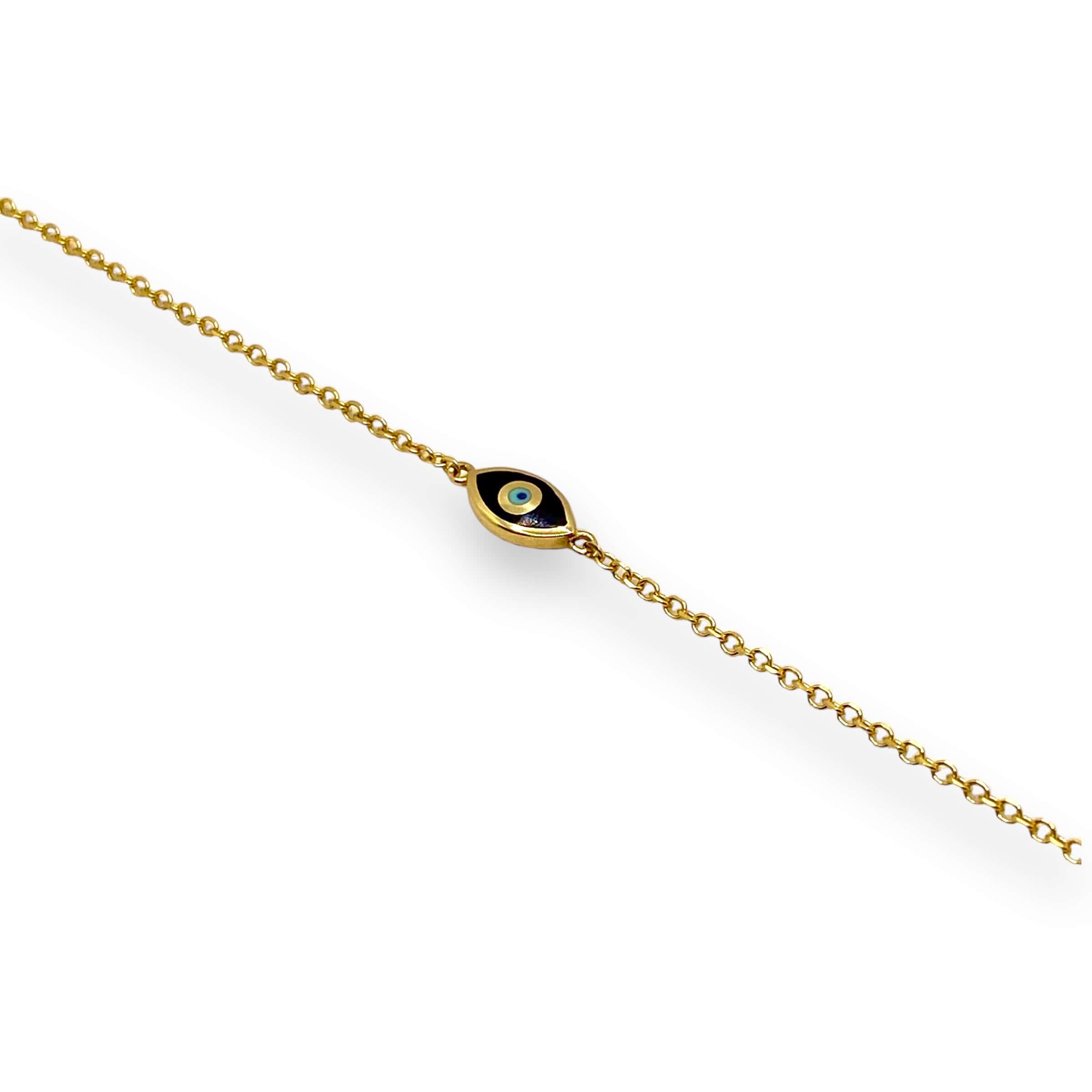 Enamel eye chain bracelet — Melina Fachidis