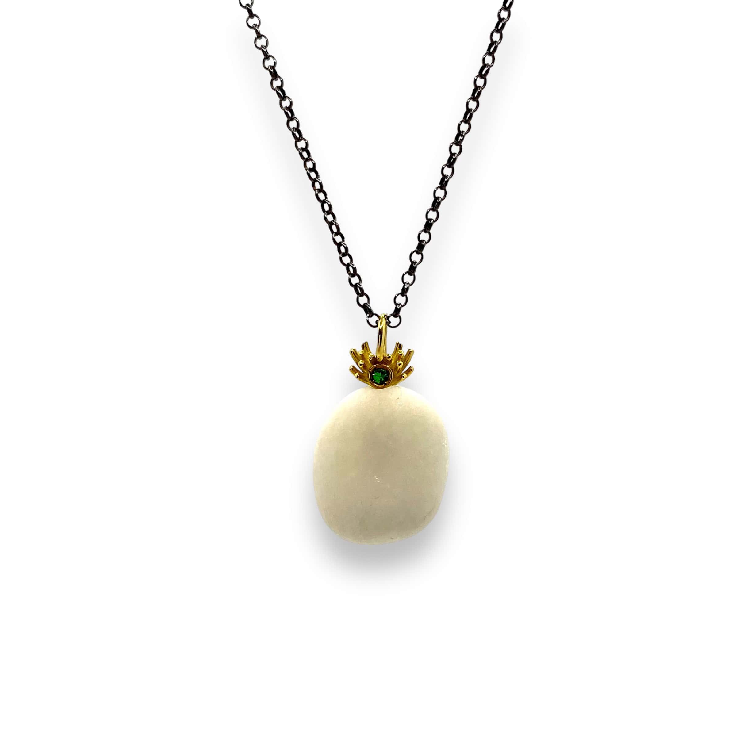 Pineapple sea pebble necklace — Melina Fachidis
