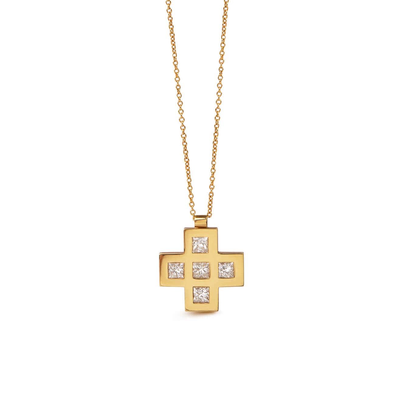 Square princess diamond cross — Melina Fachidis