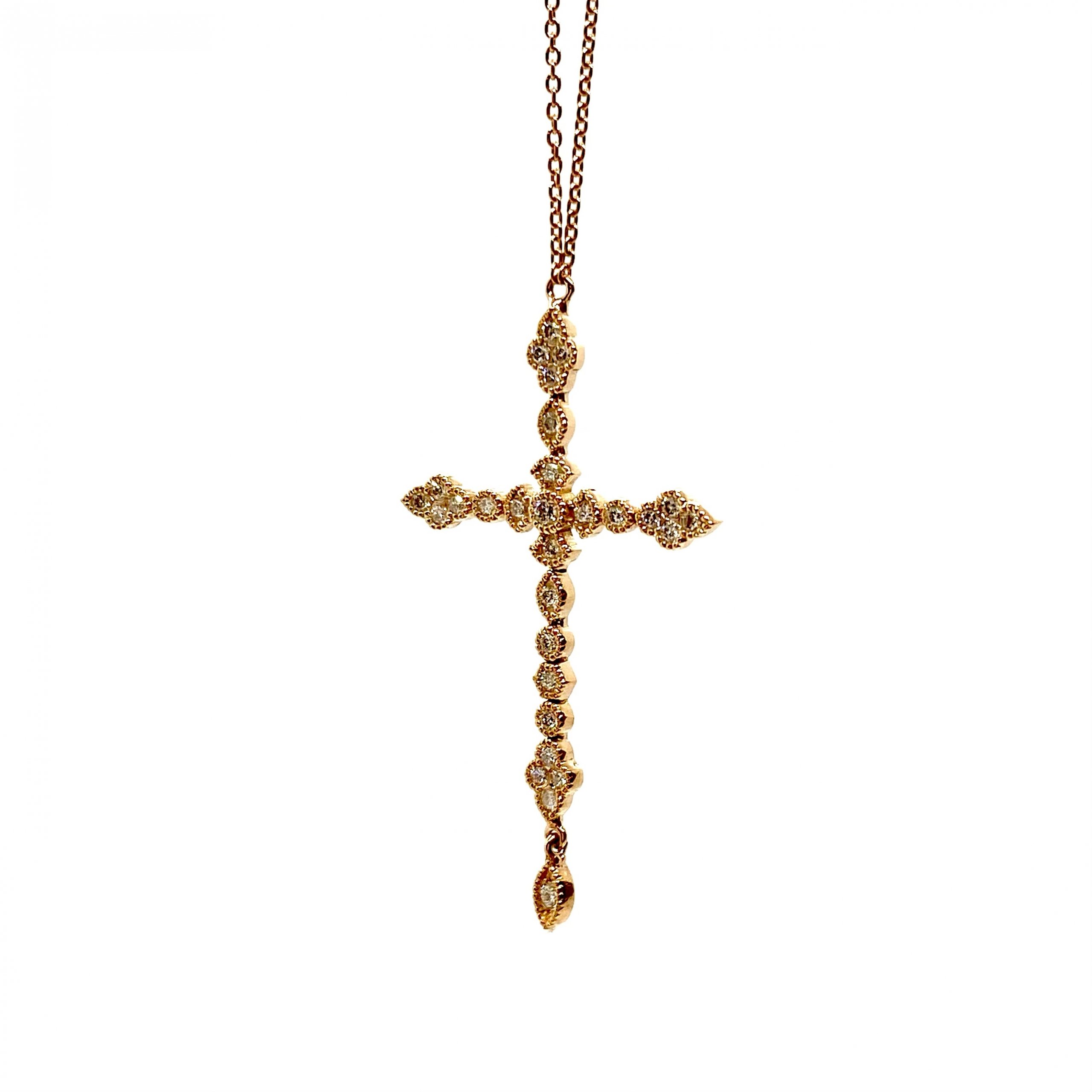 Full diamond cross pendant — Melina Fachidis