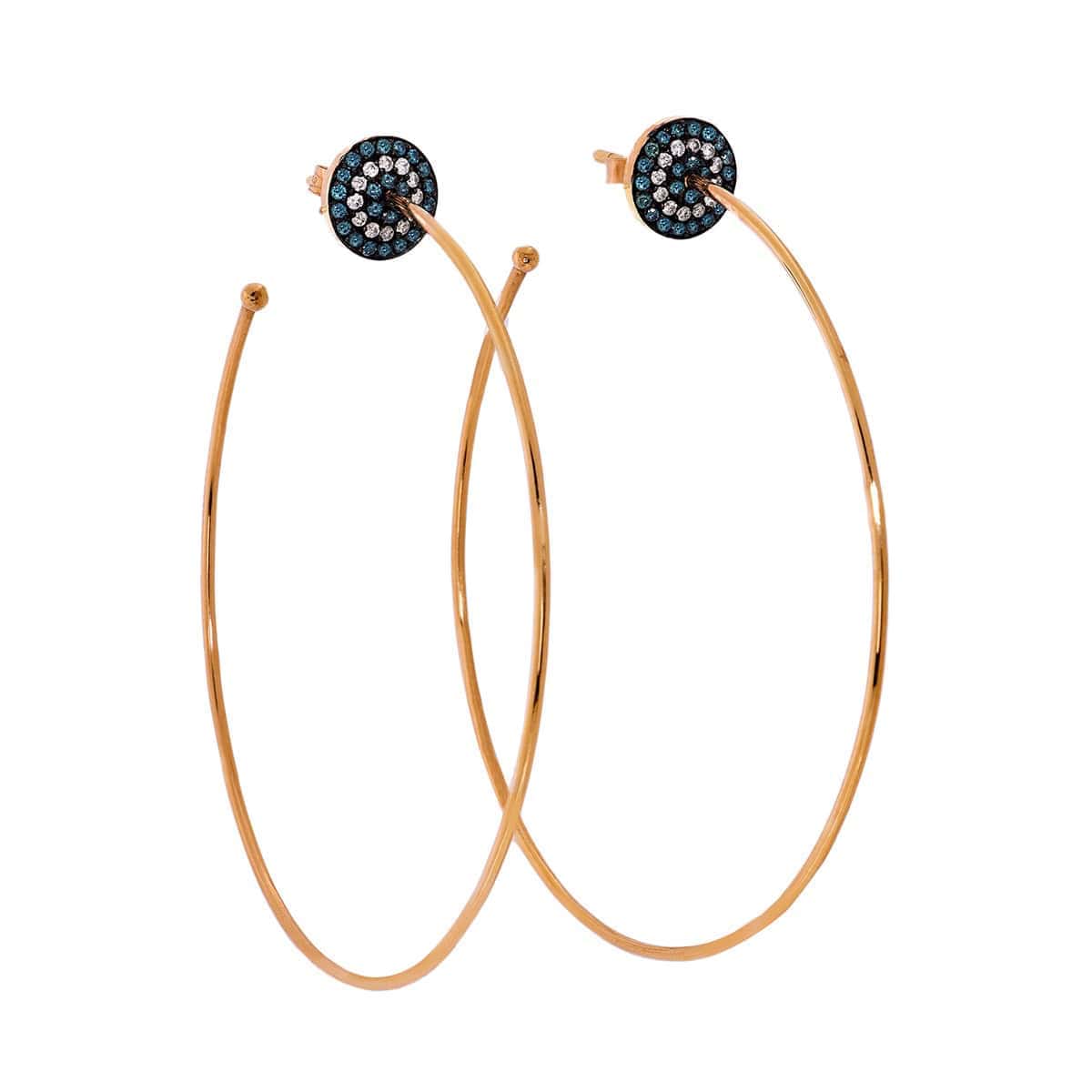 Eye large diamond hoops — Melina Fachidis