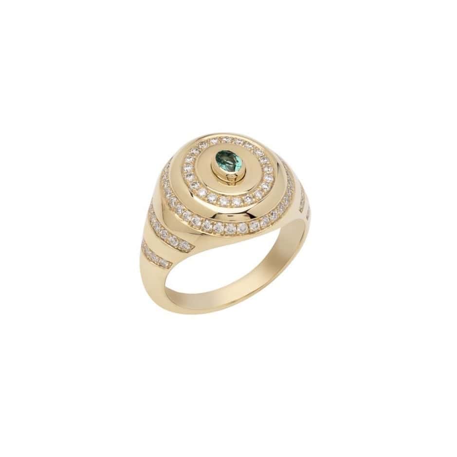 18k yellow gold pyramid ring — Melina Fachidis