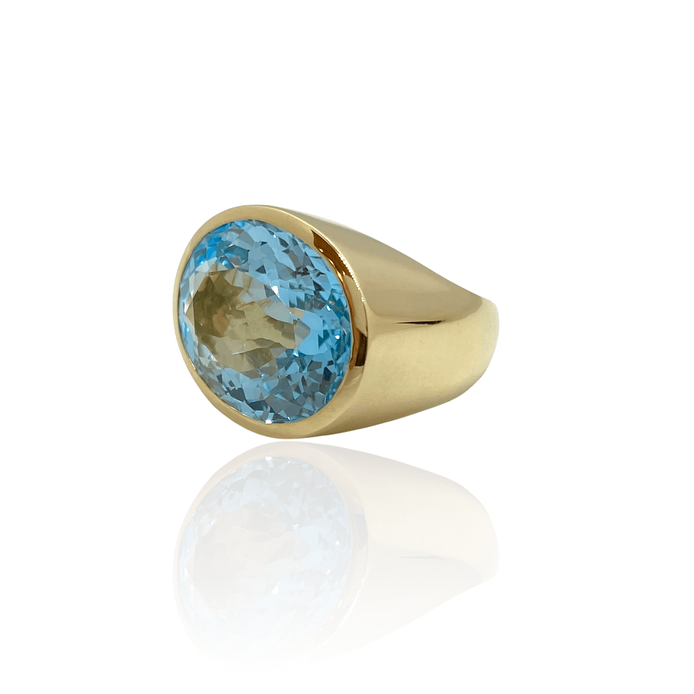 Blue topaz impressive ring — Melina Fachidis