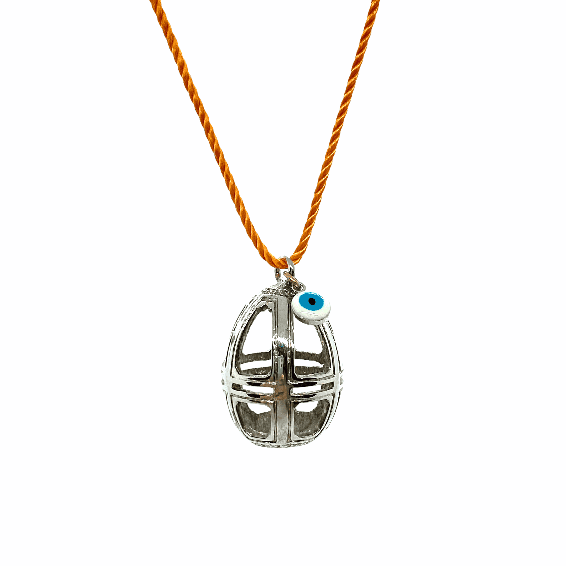Perforated egg shaped eye pendant — Melina Fachidis