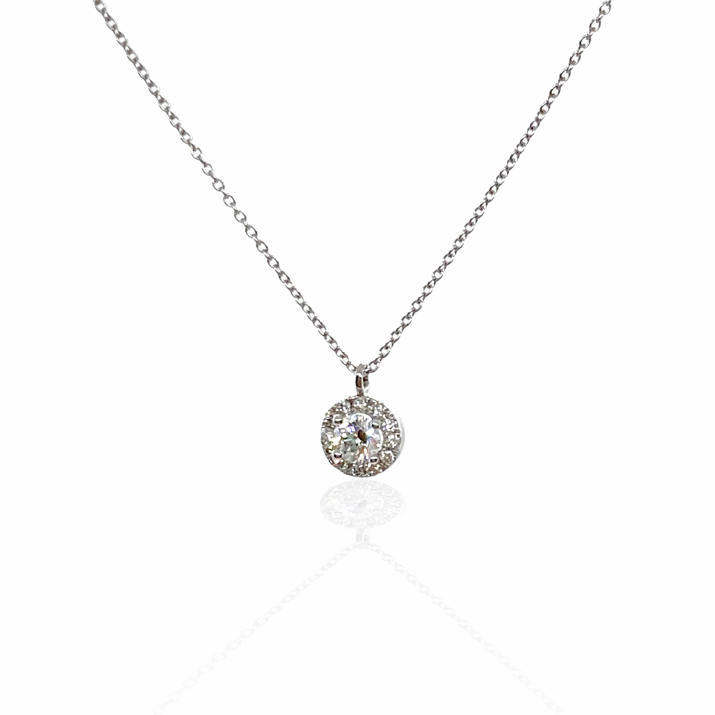 Diamond solitaire pendant — Melina Fachidis