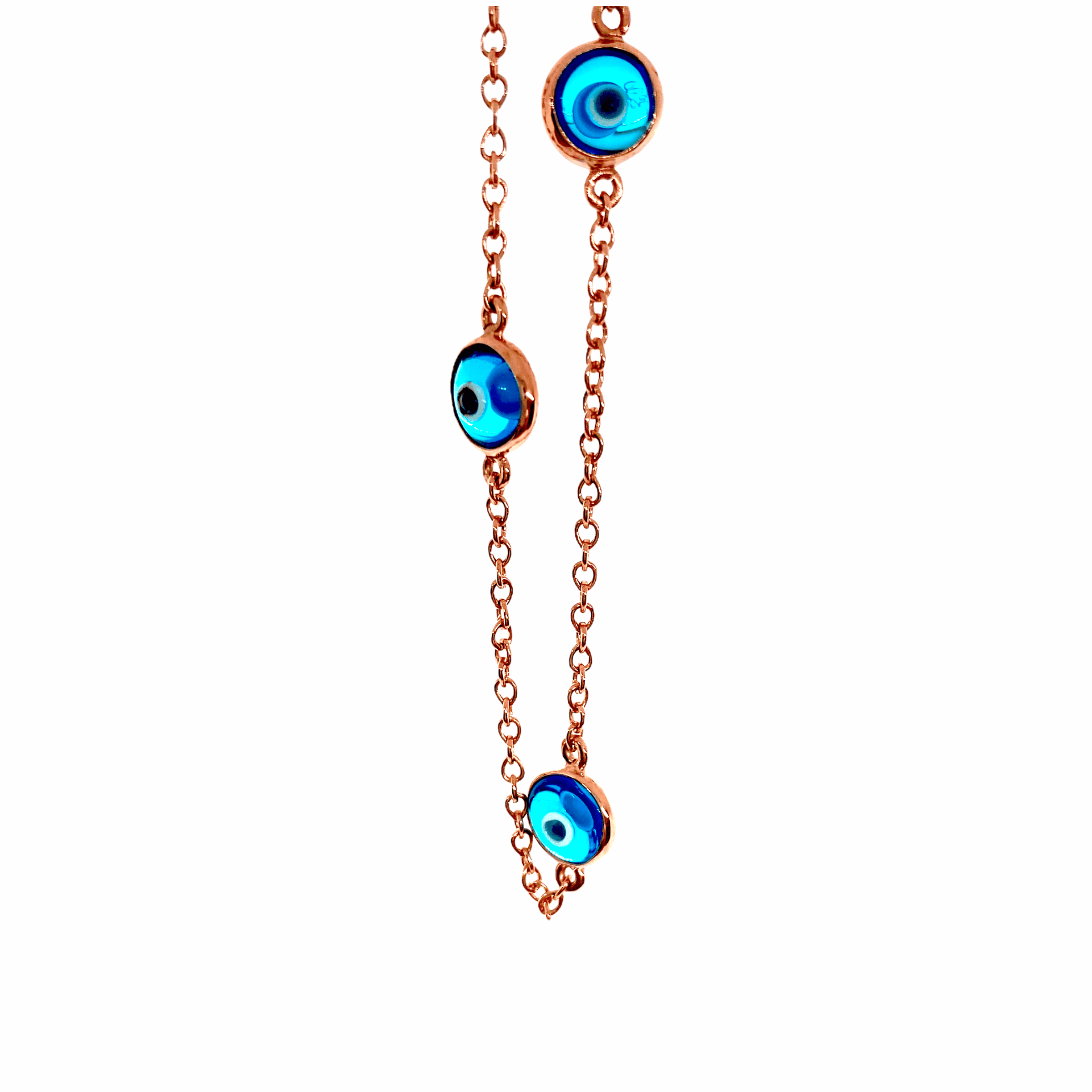 3ple eye rose gold small bracelet — Melina Fachidis